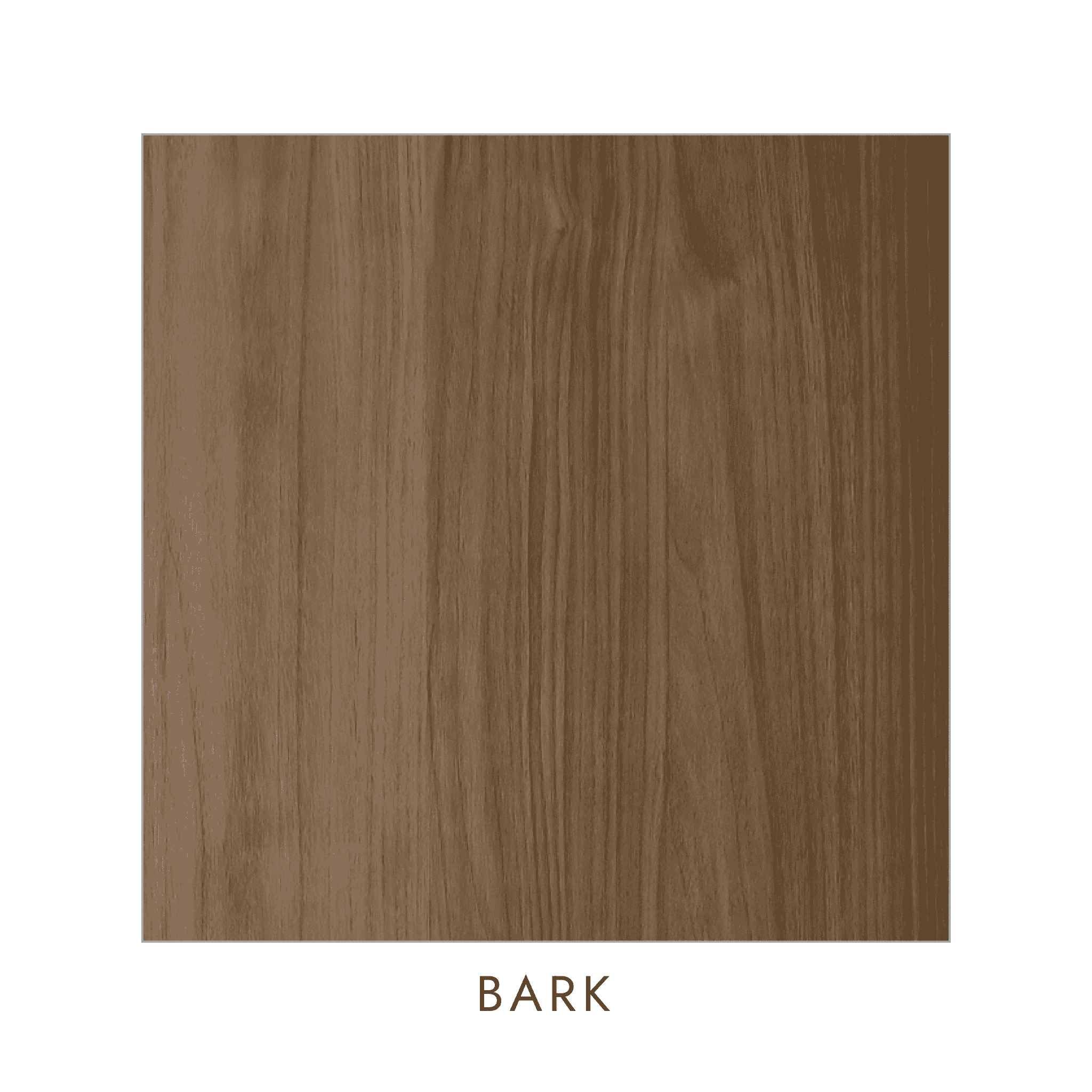 A small sample piece of Timberline laminate with a wood-like bark finish.