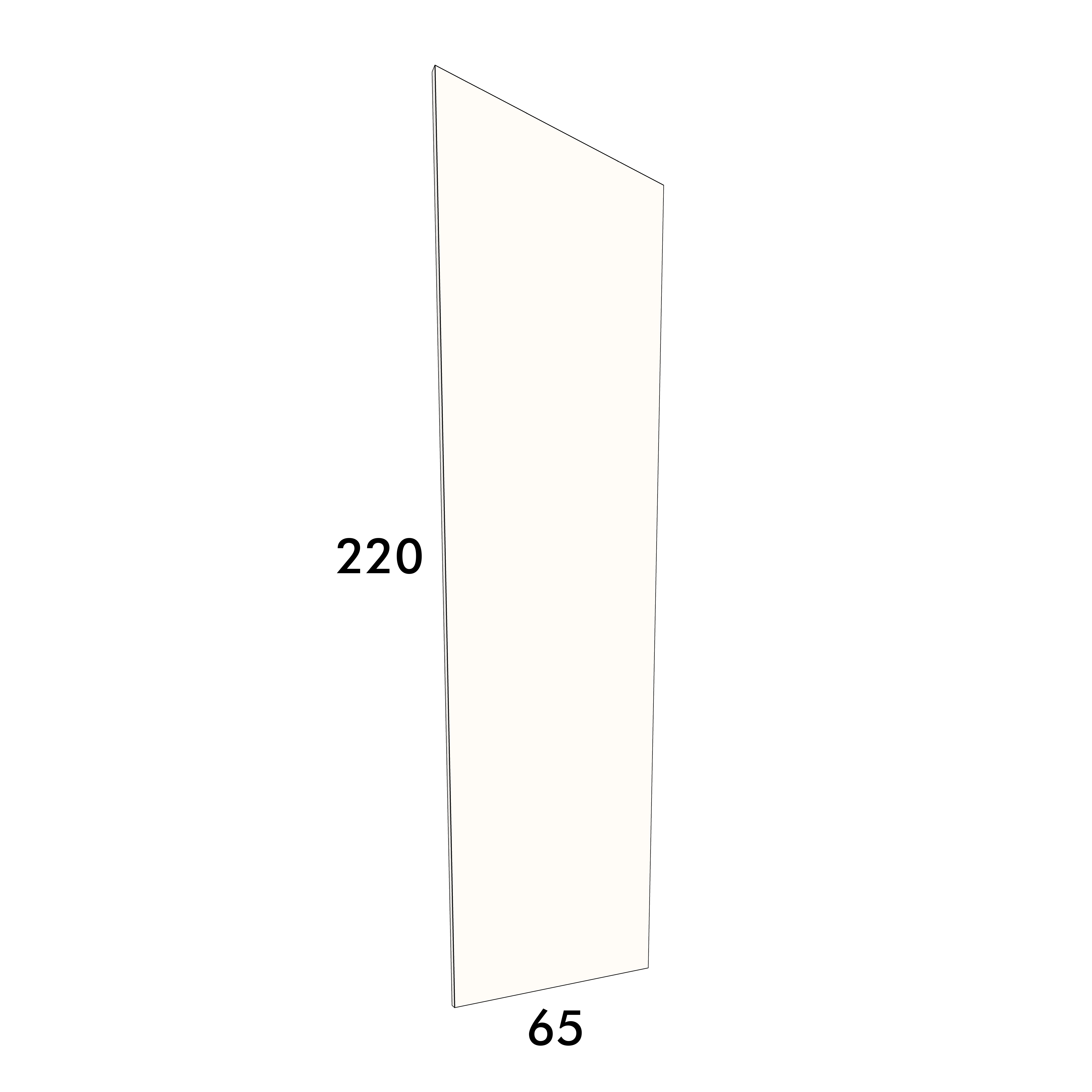 65cm wide, 220cm high cover panel to fit an IKEA Metod kitchen cabinet