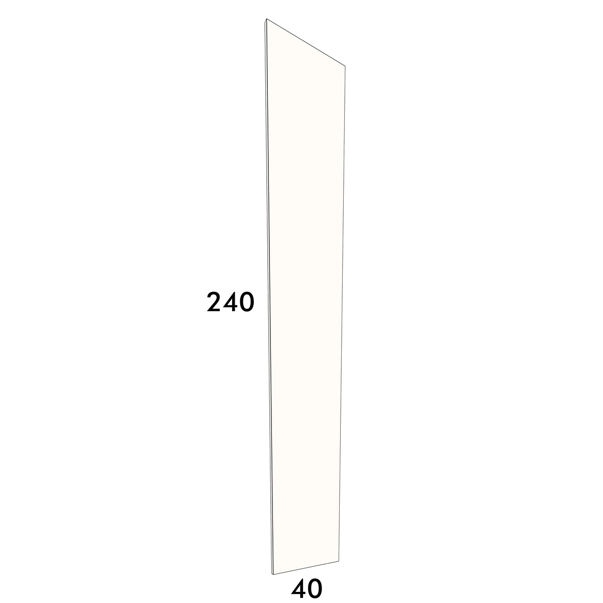 40cm wide, 240cm high cover panel to fit an IKEA Metod kitchen cabinet