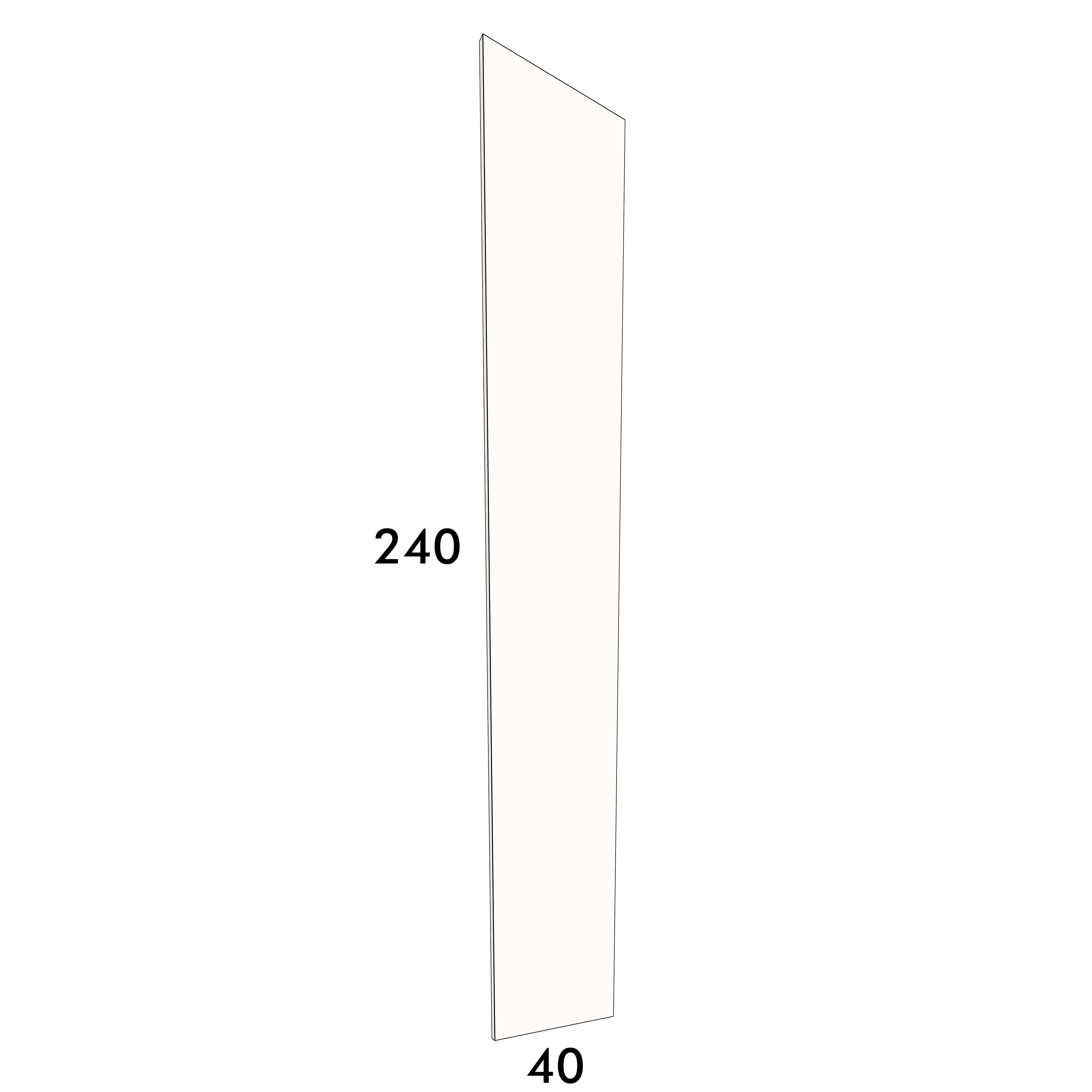40cm wide, 240cm high cover panel to fit an IKEA Metod kitchen cabinet