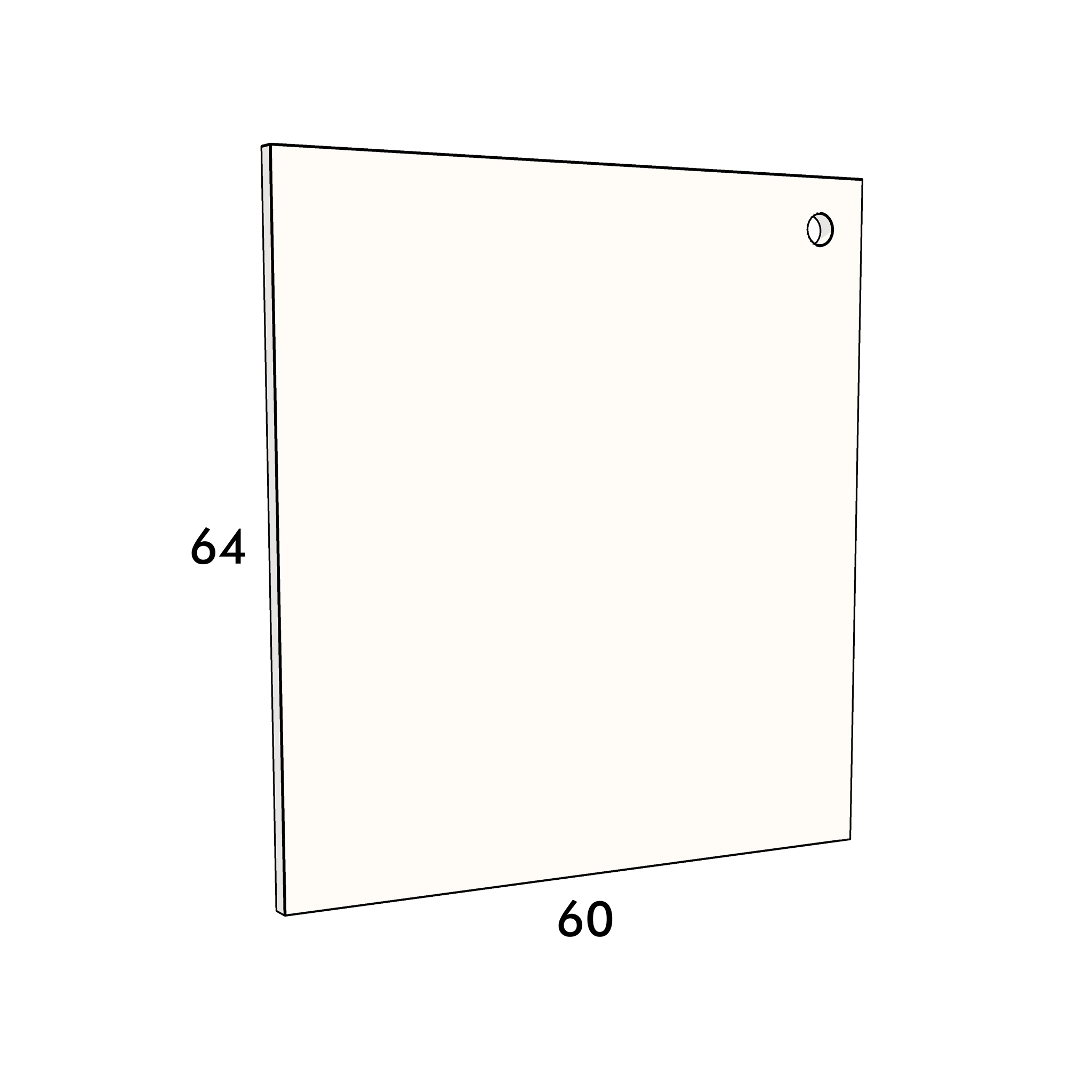 60cm wide, 64cm high door to fit an IKEA Besta cabinet