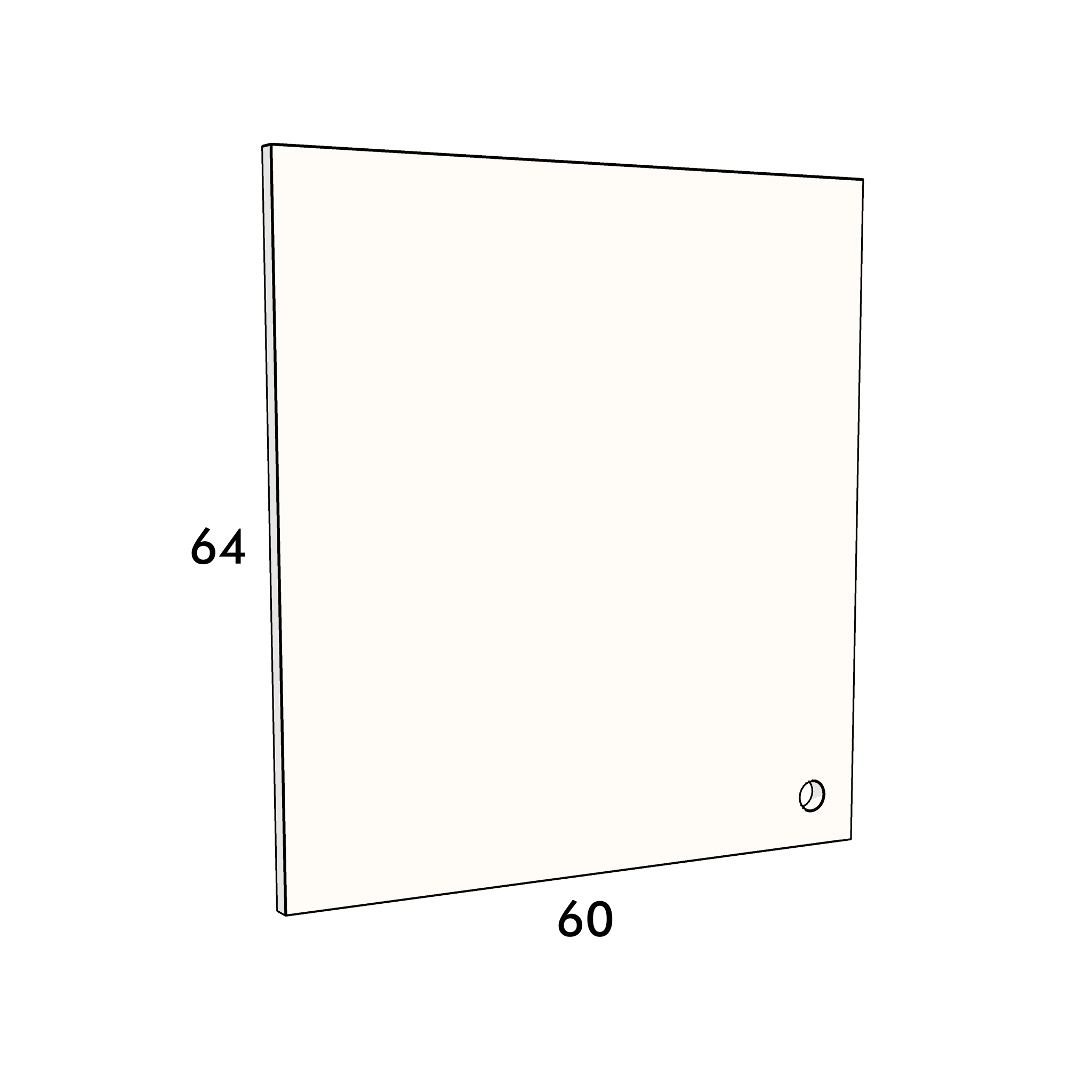 60cm wide, 64cm high door to fit an IKEA Besta cabinet