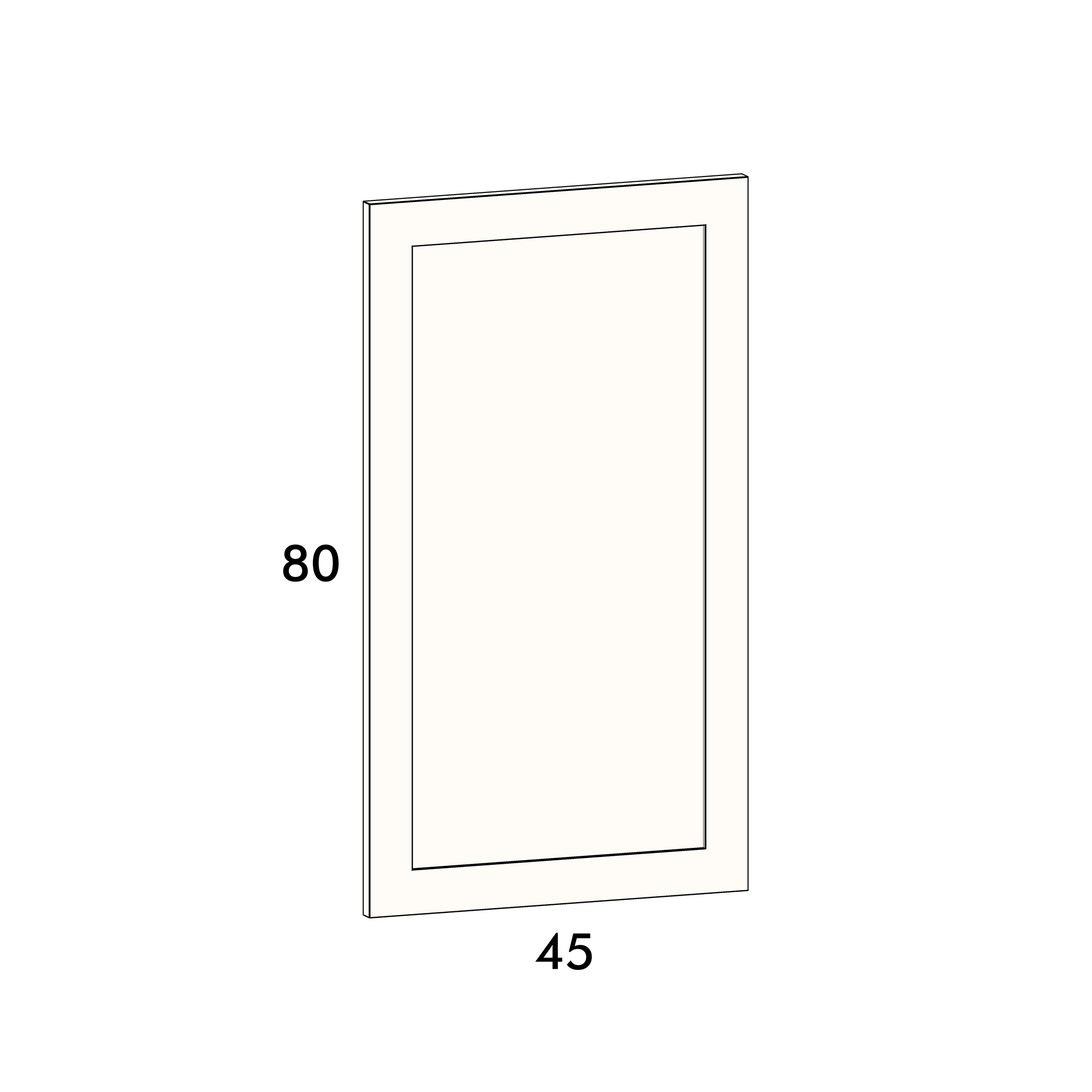 45cm wide, 80cm high drawer front to fit an IKEA Metod kitchen cabinet