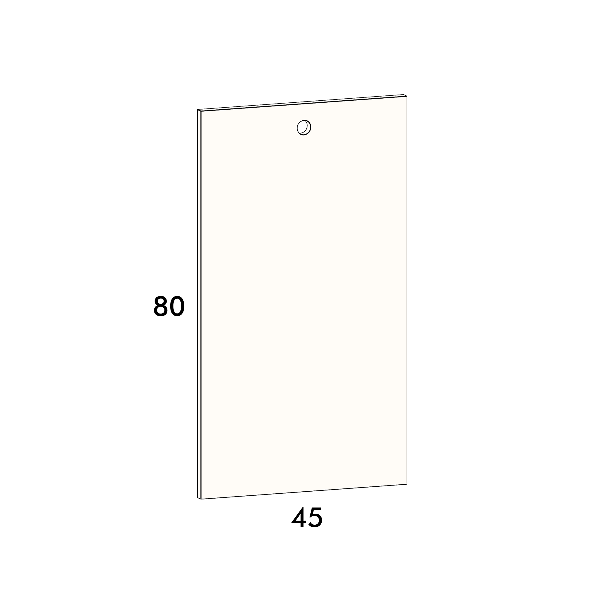 45cm wide, 80cm high drawer front to fit an IKEA Metod kitchen cabinet