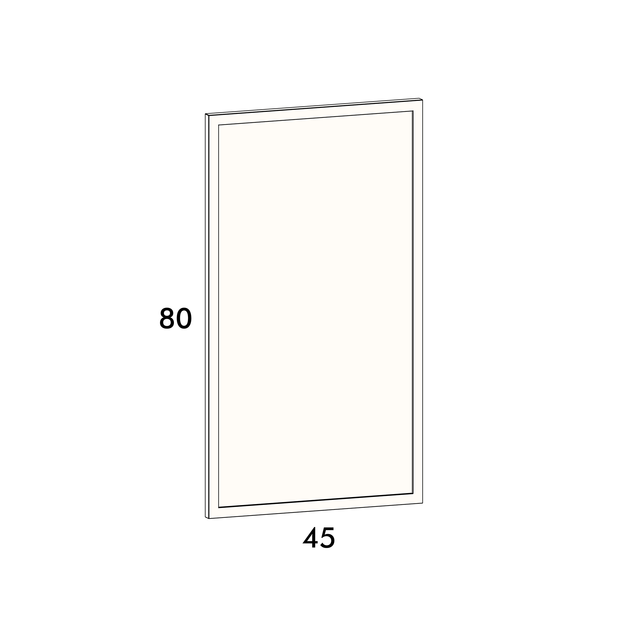 45cm wide, 80cm high drawer front to fit an IKEA Metod kitchen cabinet