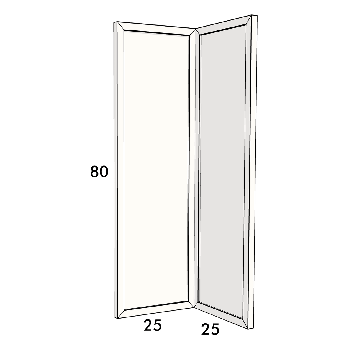 80cm high corner cupboard door to fit an IKEA Metod kitchen cabinet