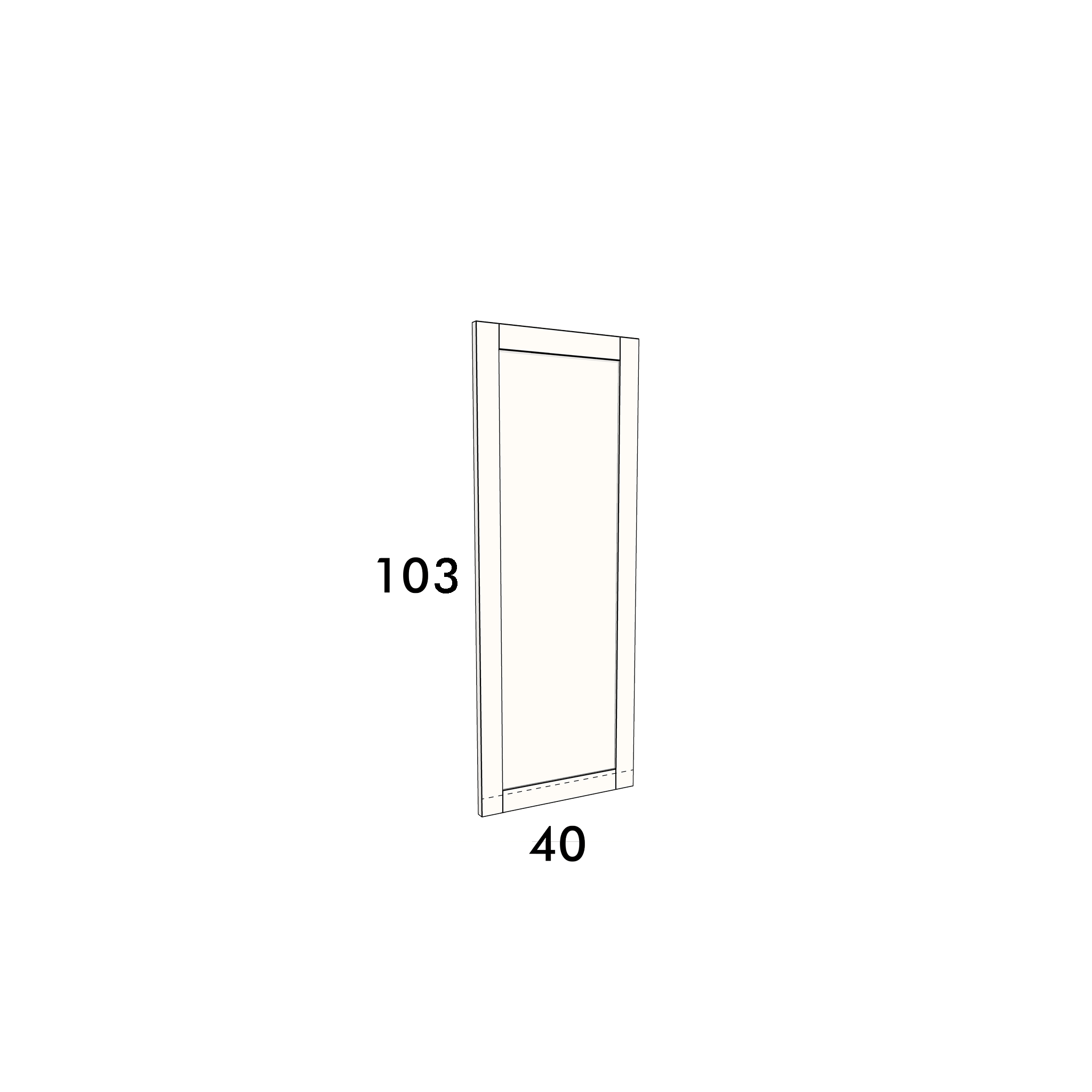 40cm wide, 103cm high cupboard door to fit an IKEA Metod kitchen cabinet