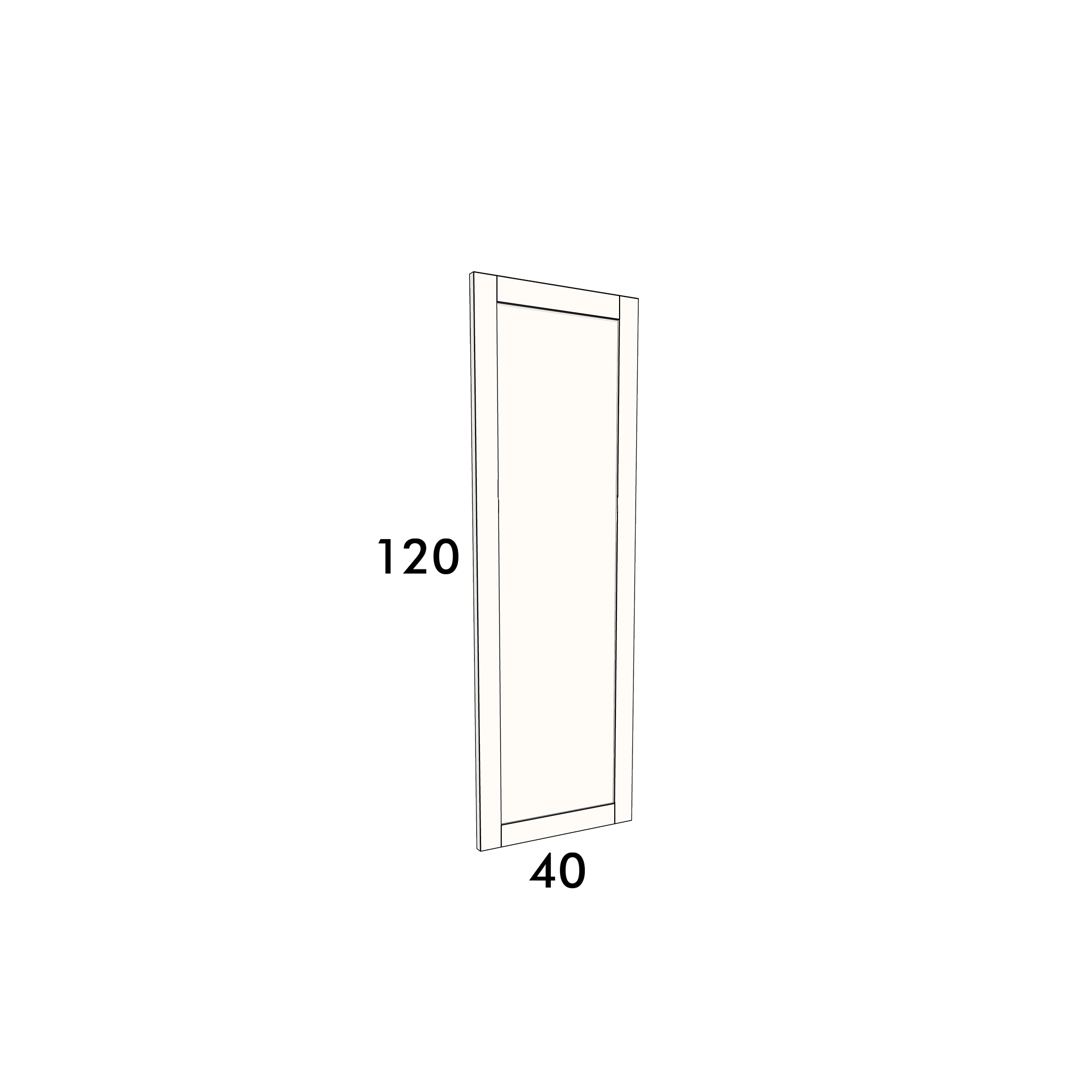 40cm wide, 120cm high cupboard door to fit an IKEA Metod kitchen cabinet