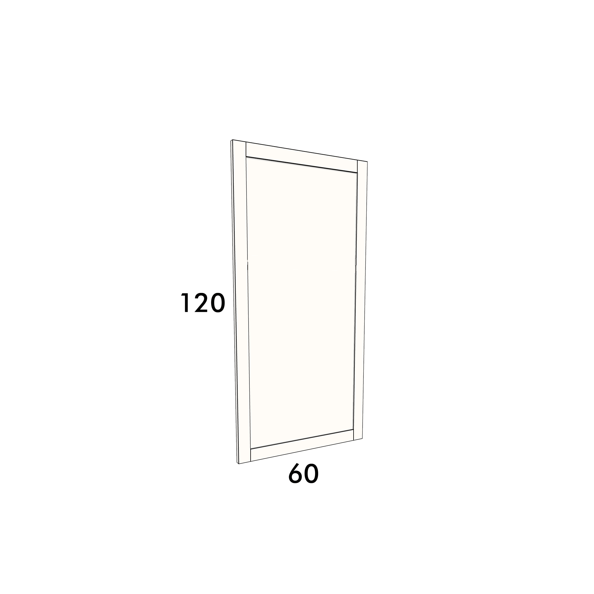 60cm wide, 120cm high cupboard door to fit an IKEA Metod kitchen cabinet