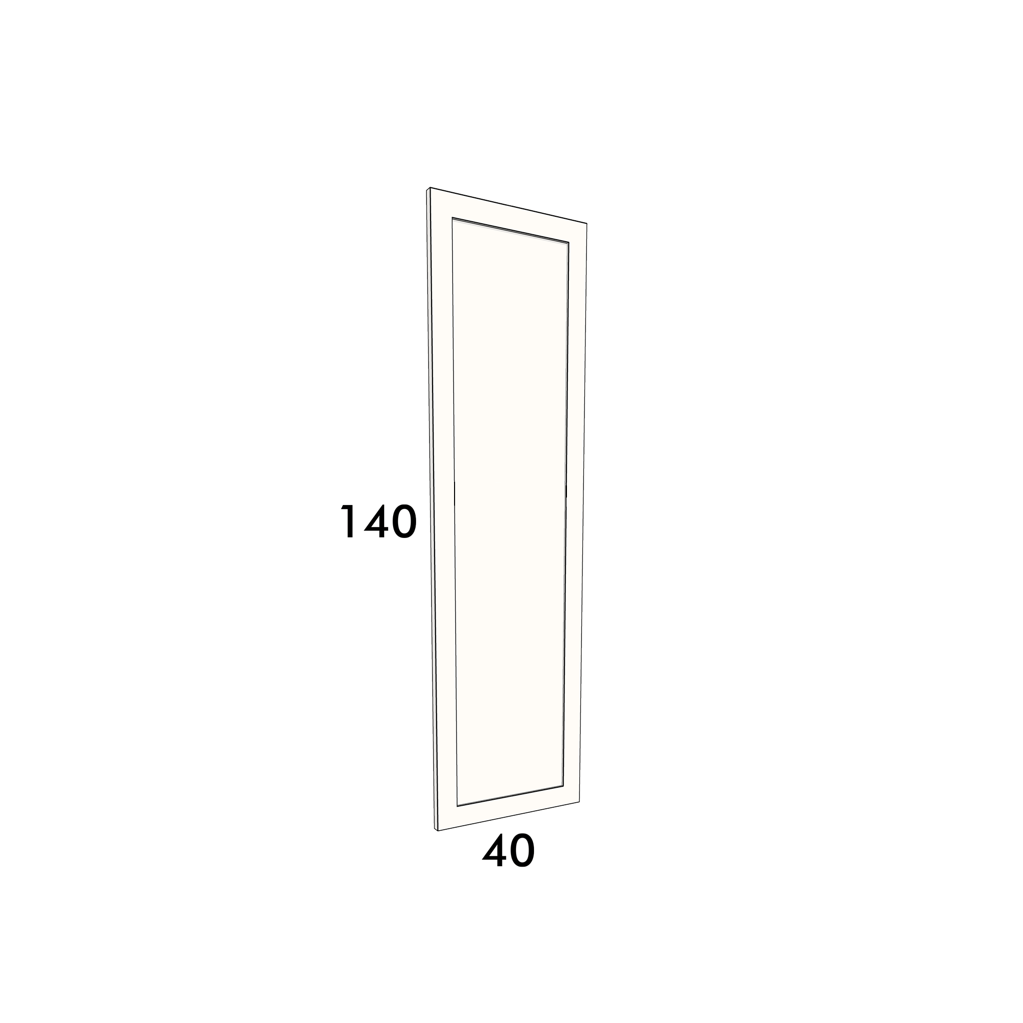 40cm wide, 140cm high cupboard door to fit an IKEA Metod kitchen cabinet