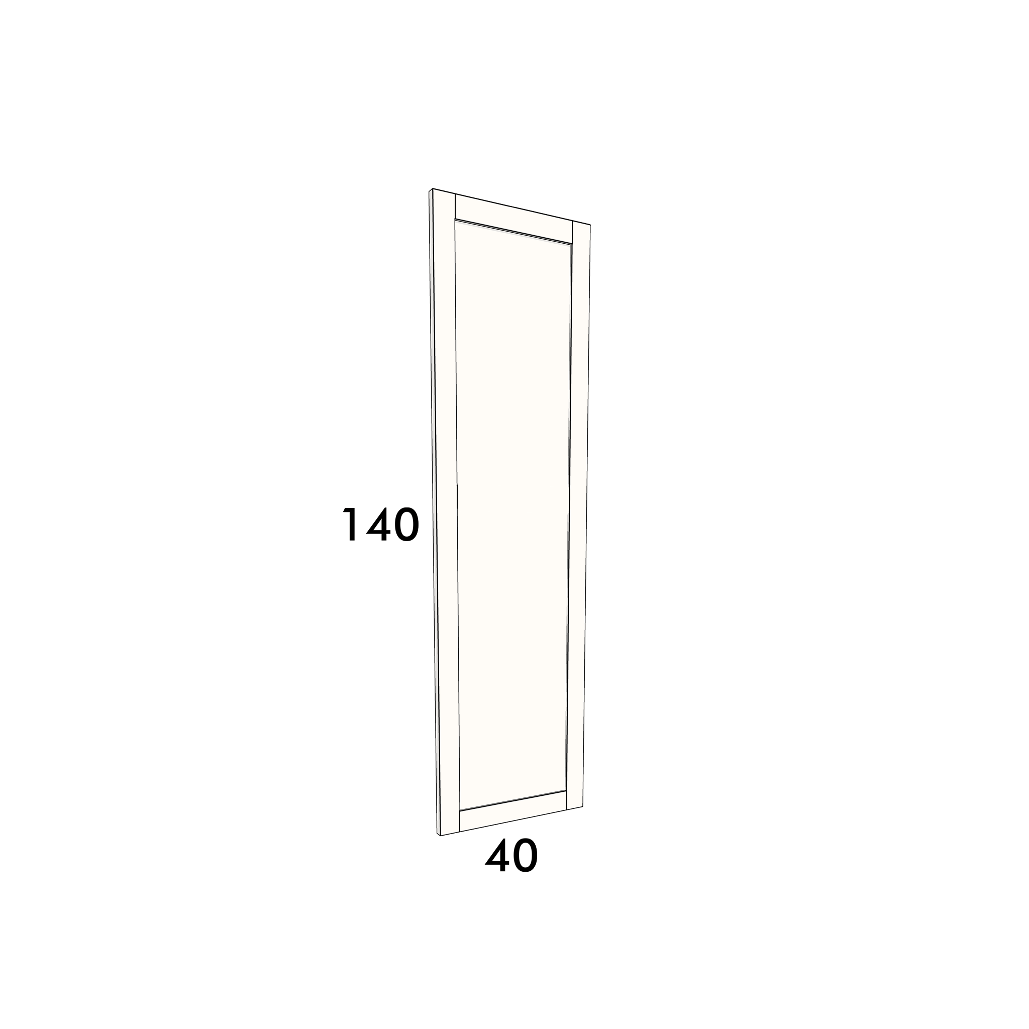 40cm wide, 140cm high cupboard door to fit an IKEA Metod kitchen cabinet