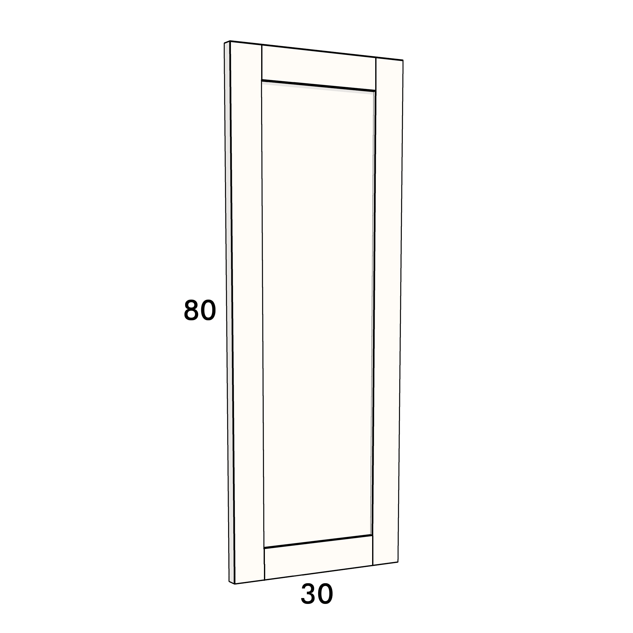 30cm wide, 80cm high drawer front to fit an IKEA Metod kitchen cabinet