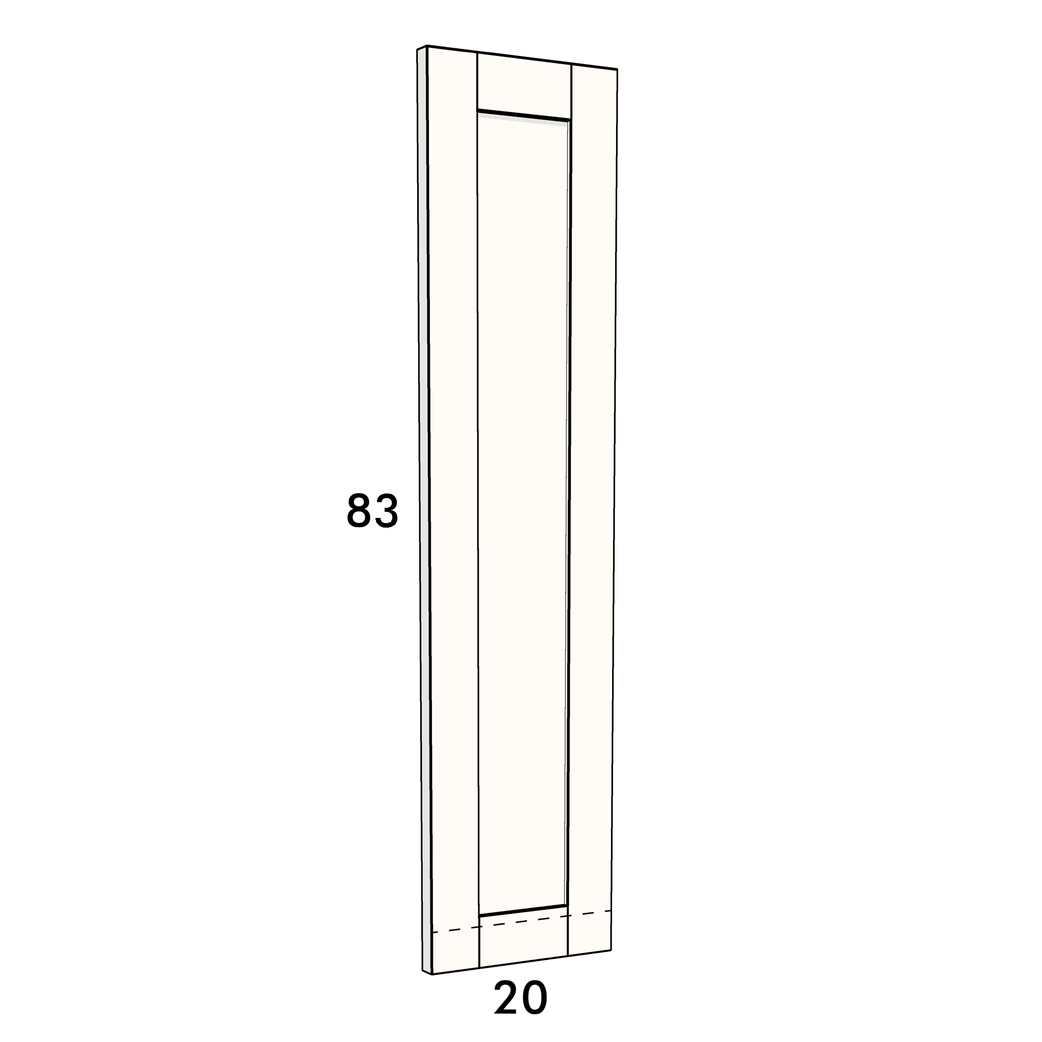20cm wide, 83cm high cupboard door to fit an IKEA Metod kitchen cabinet