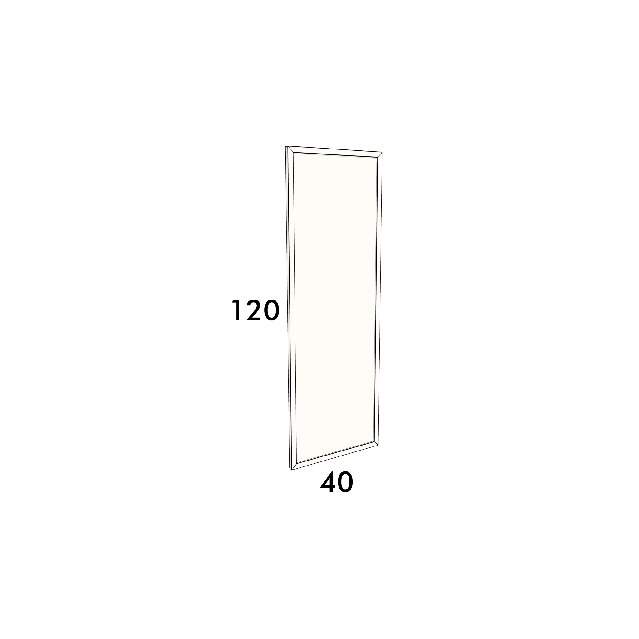 40cm wide, 120cm high cupboard door to fit an IKEA Metod kitchen cabinet