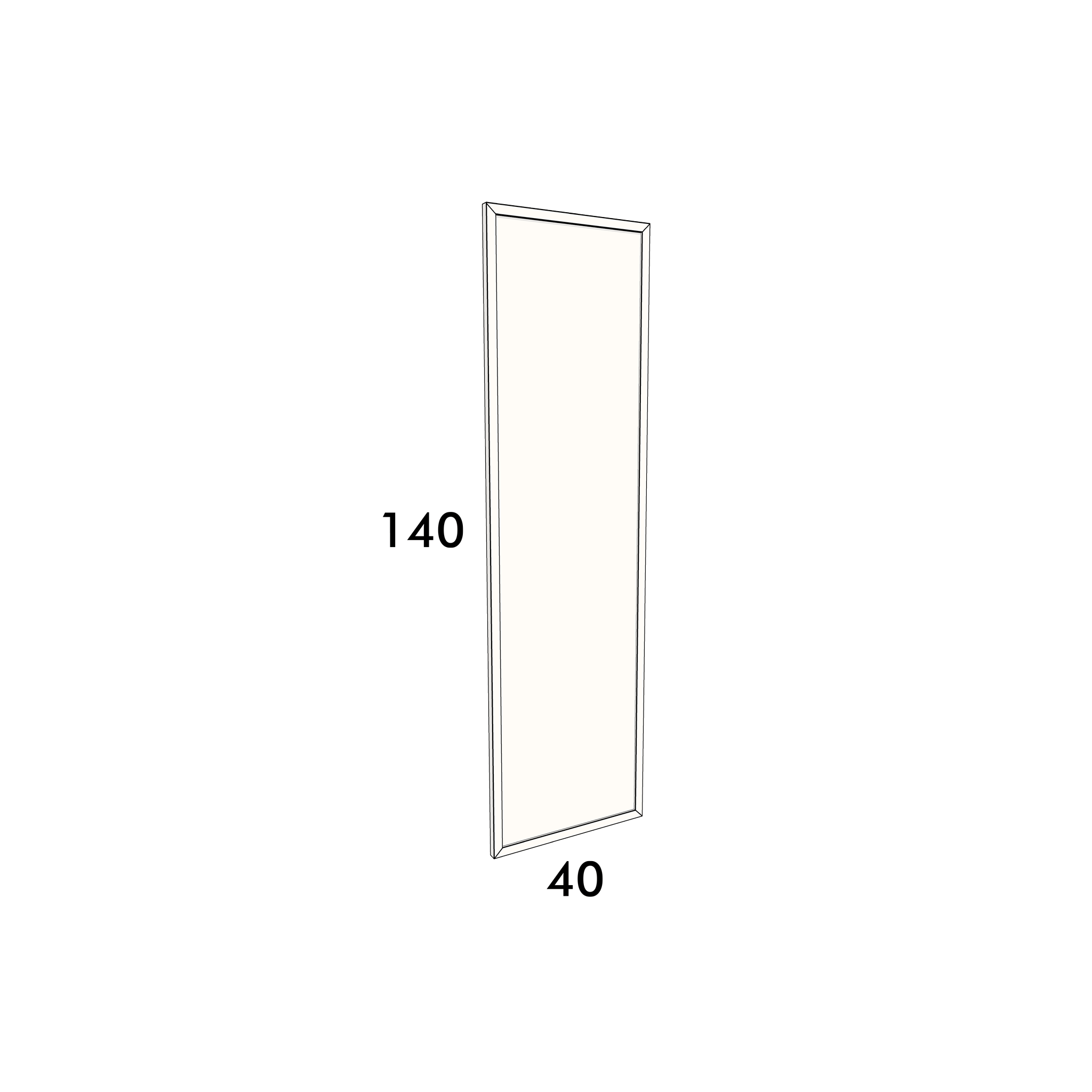 40cm wide, 140cm high cupboard door to fit an IKEA Metod kitchen cabinet