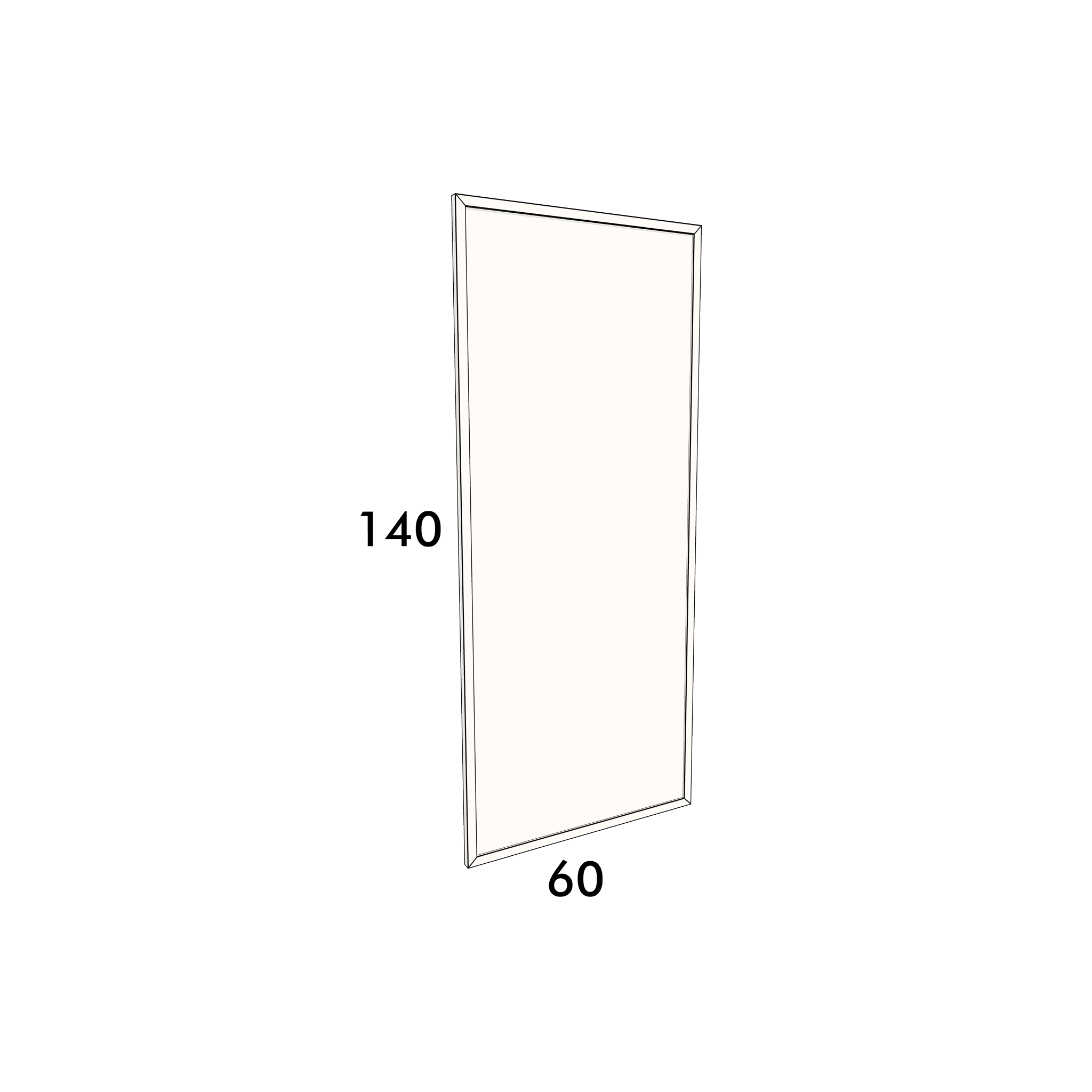 60cm wide, 140cm high cupboard door to fit an IKEA Metod kitchen cabinet