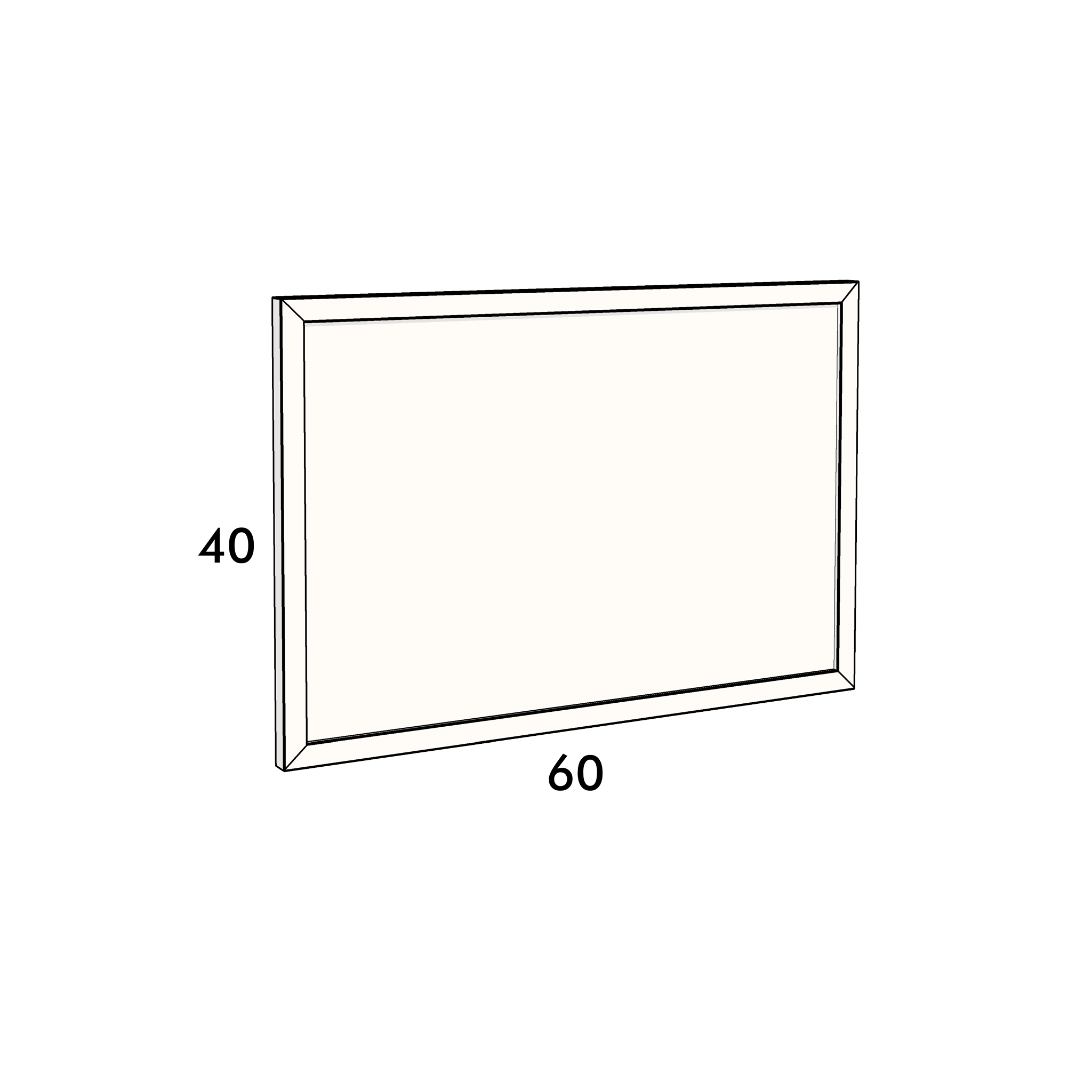 60cm wide, 40cm high cupboard door to fit an IKEA Metod kitchen cabinet