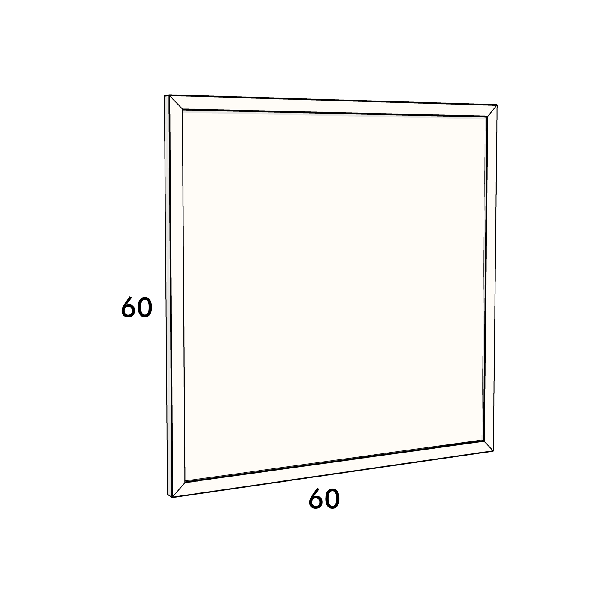 60cm wide, 60cm high cupboard door to fit an IKEA Metod kitchen cabinet