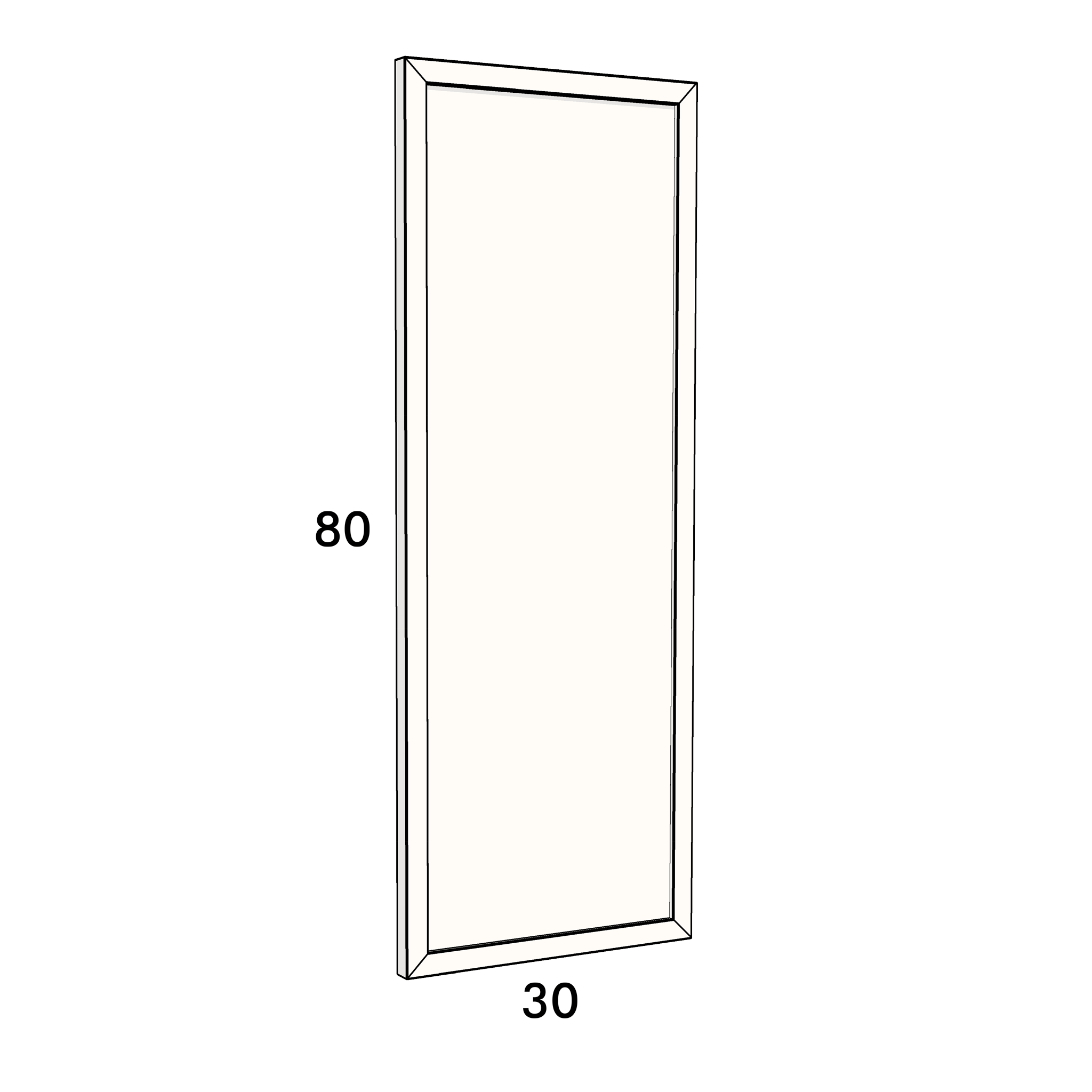 30cm wide, 80cm high drawer front to fit an IKEA Metod kitchen cabinet