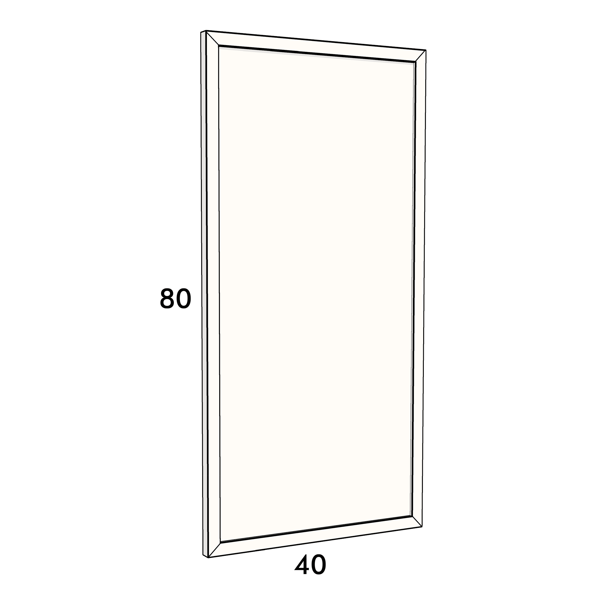 40cm wide, 80cm high drawer front to fit an IKEA Metod kitchen cabinet