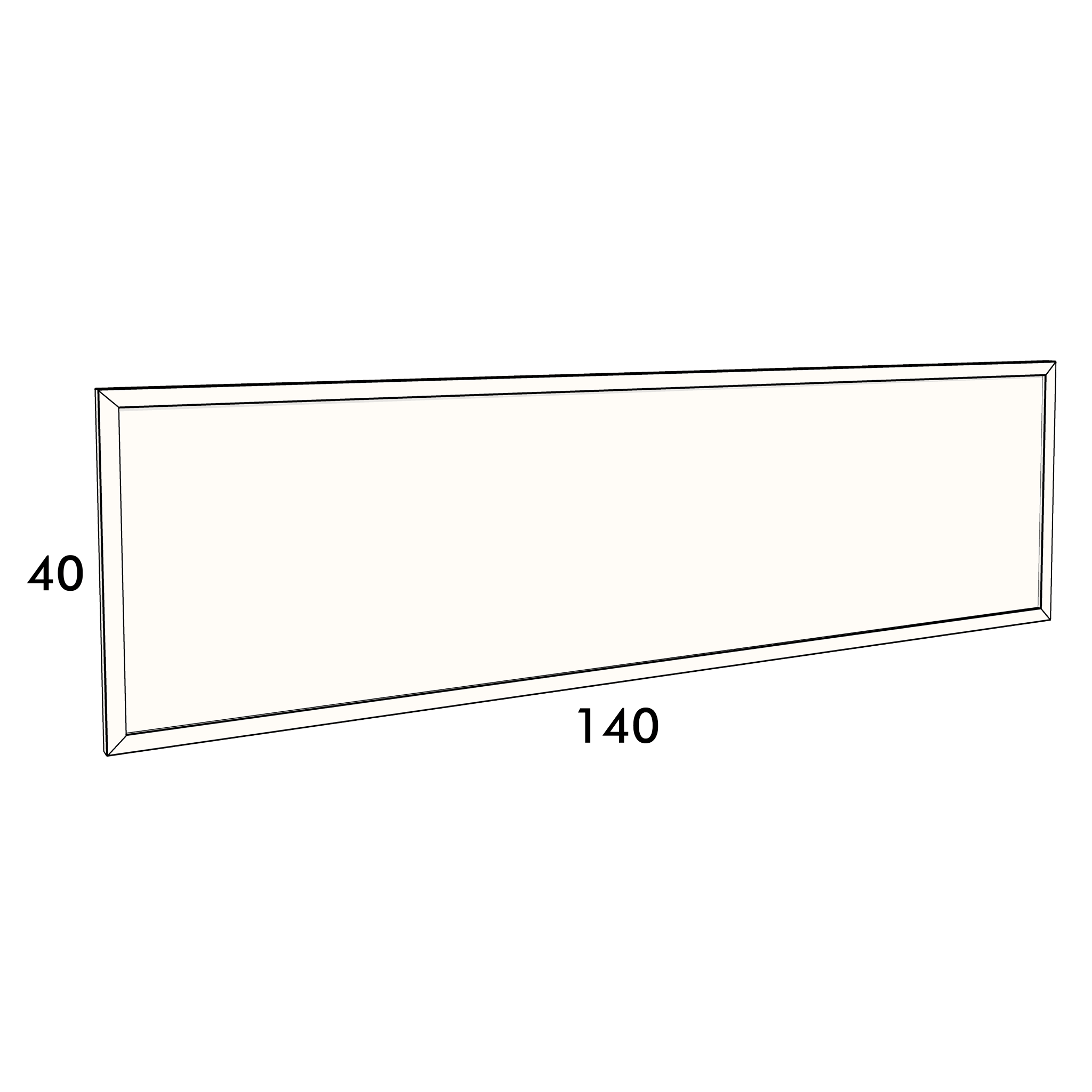 140cm wide, 40cm high cupboard door to fit an IKEA Metod kitchen cabinet