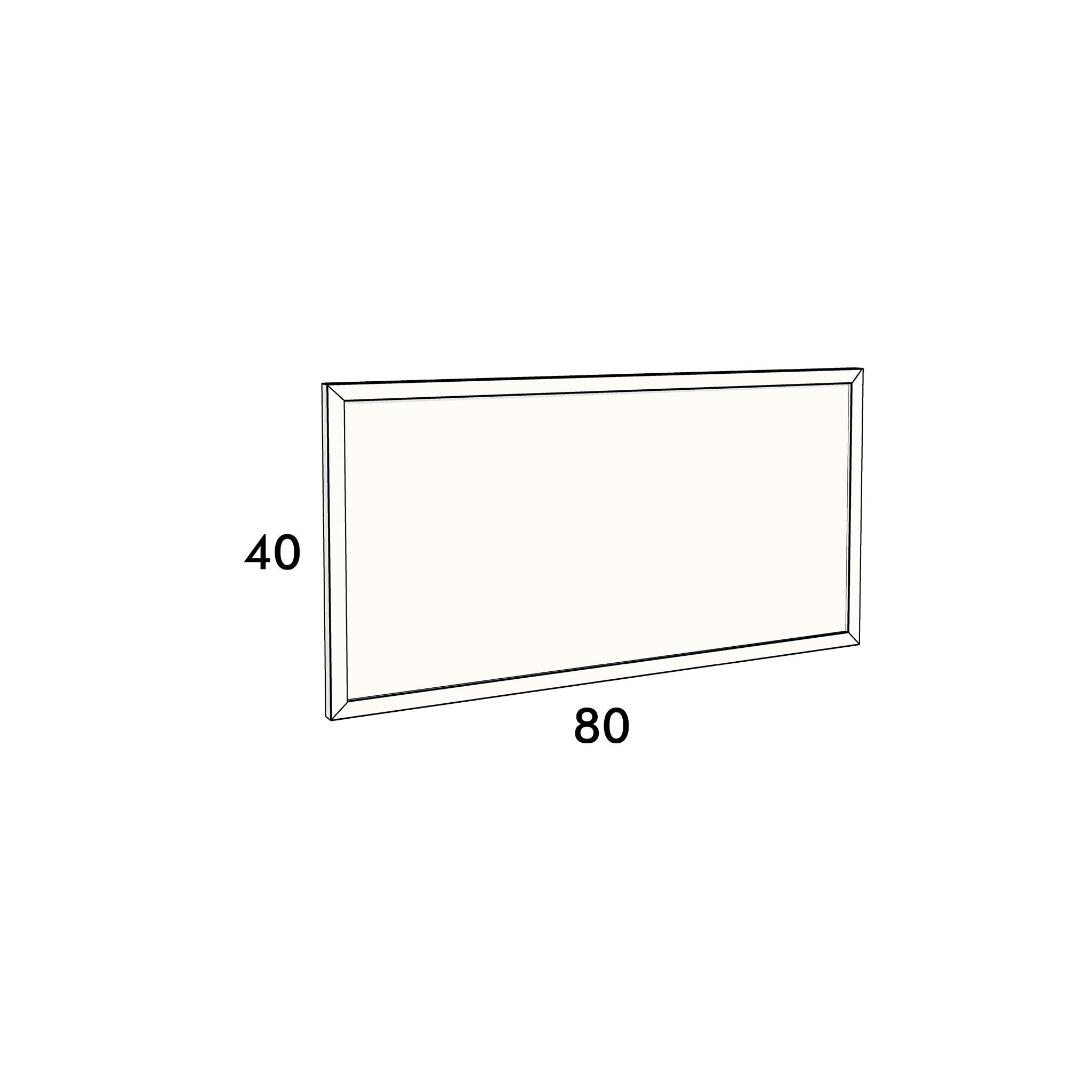 80cm wide, 40cm high cupboard door to fit an IKEA Metod kitchen cabinet