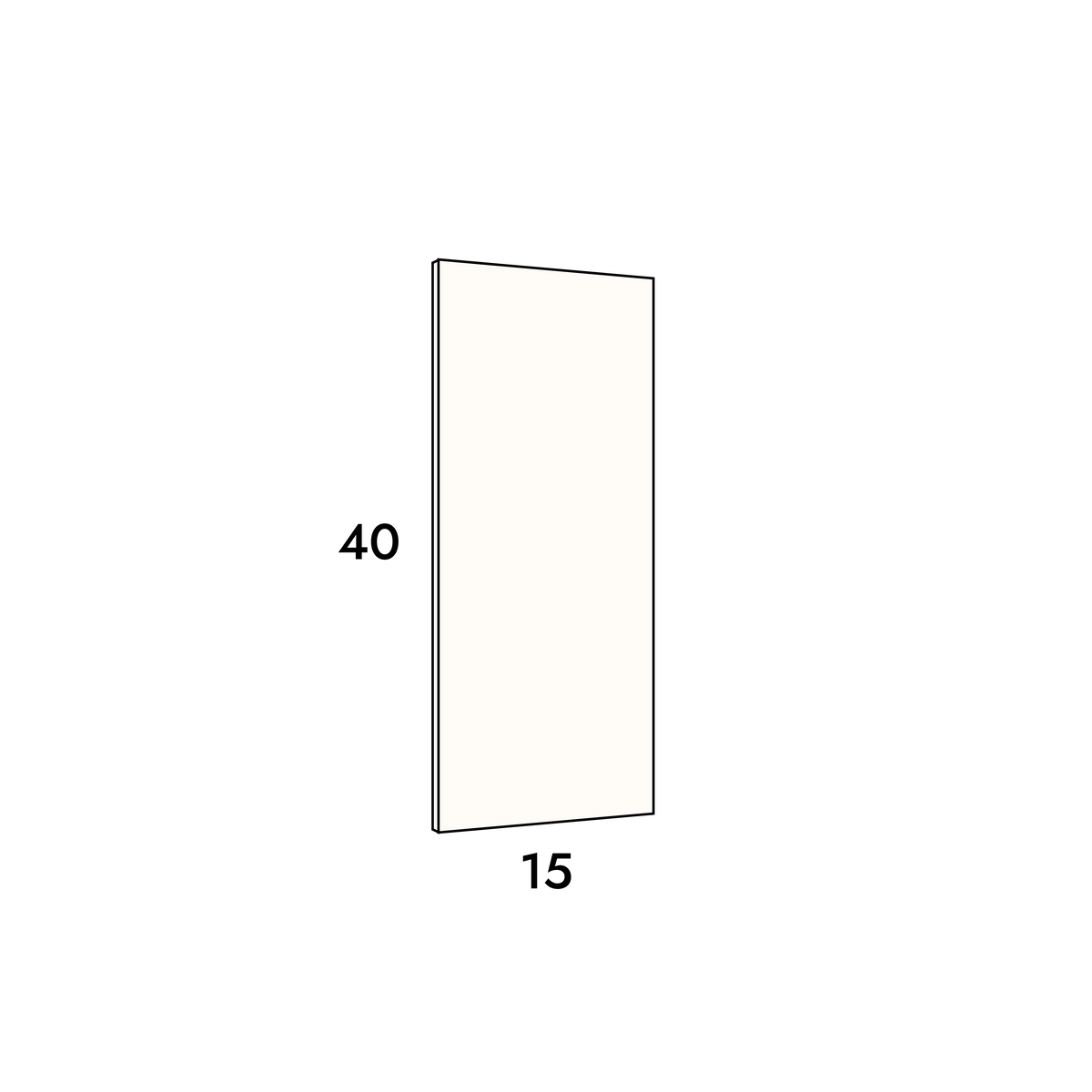 15cm wide, 40cm high filler panel to fit an IKEA Metod kitchen cabinet
