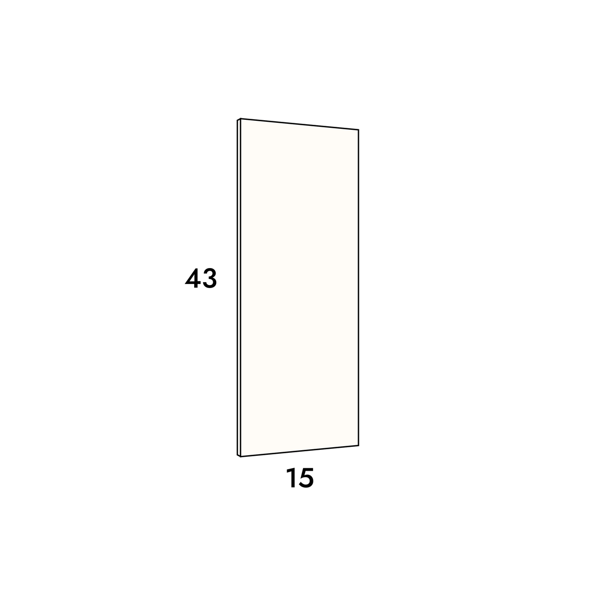 15cm wide, 43cm high filler panel to fit an IKEA Metod kitchen cabinet