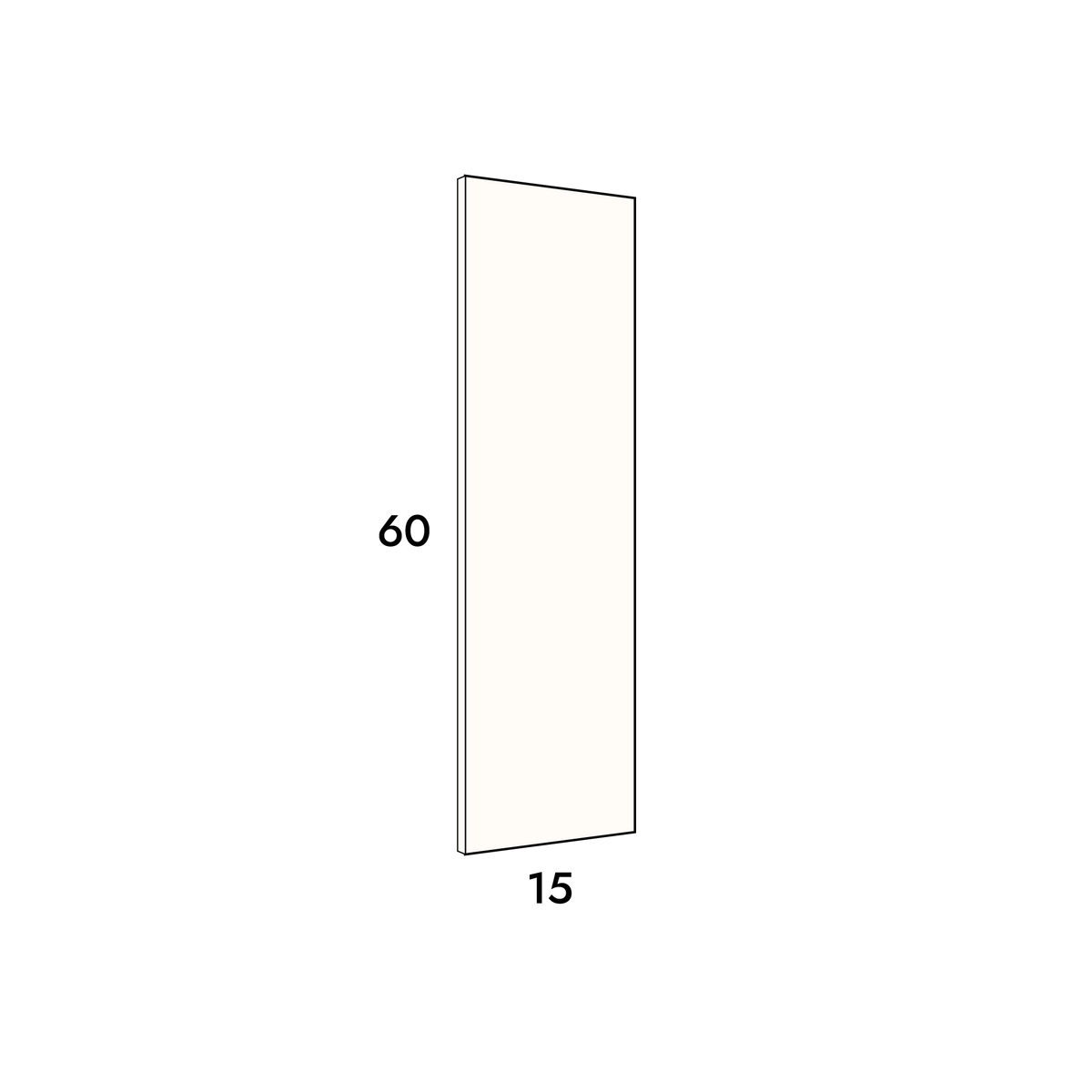 15cm wide, 60cm high filler panel to fit an IKEA Metod kitchen cabinet