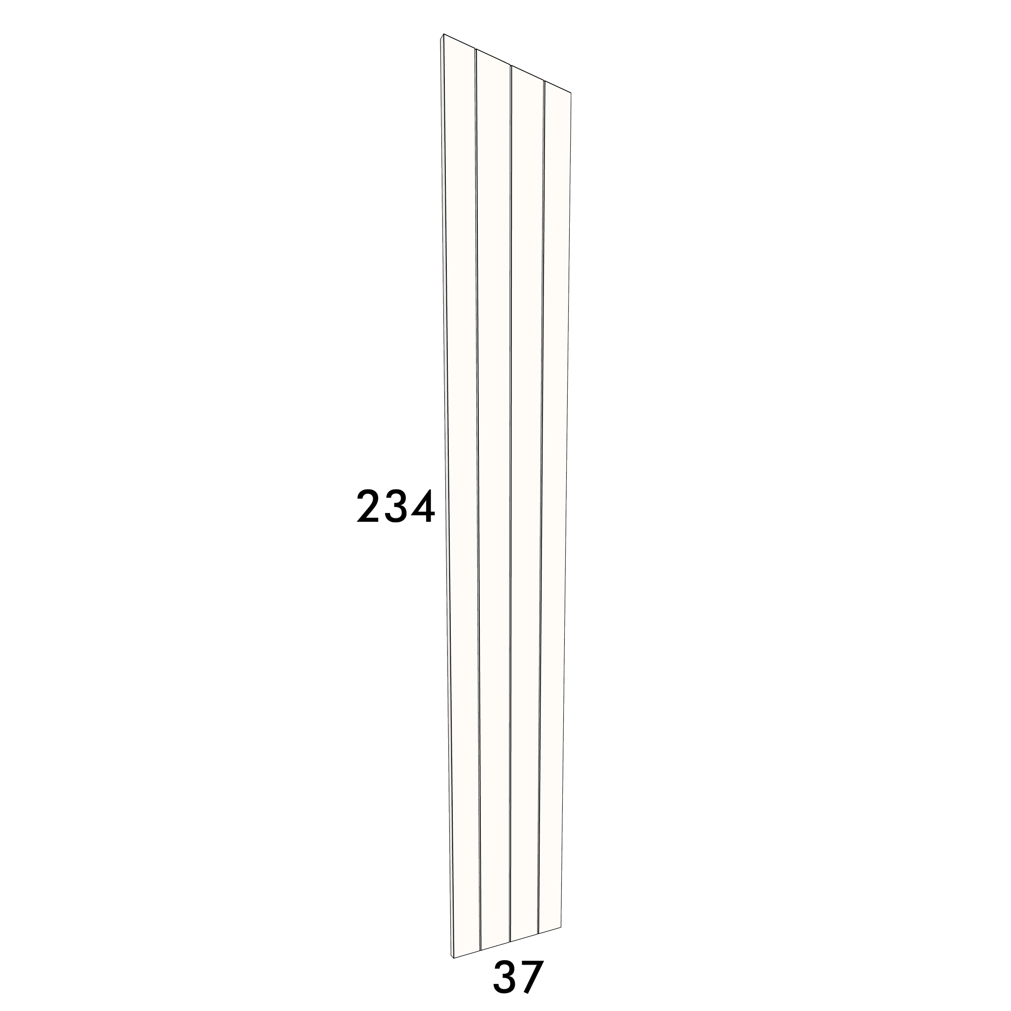 37cm wide, 234cm high cupboard door to fit an IKEA Metod kitchen cabinet