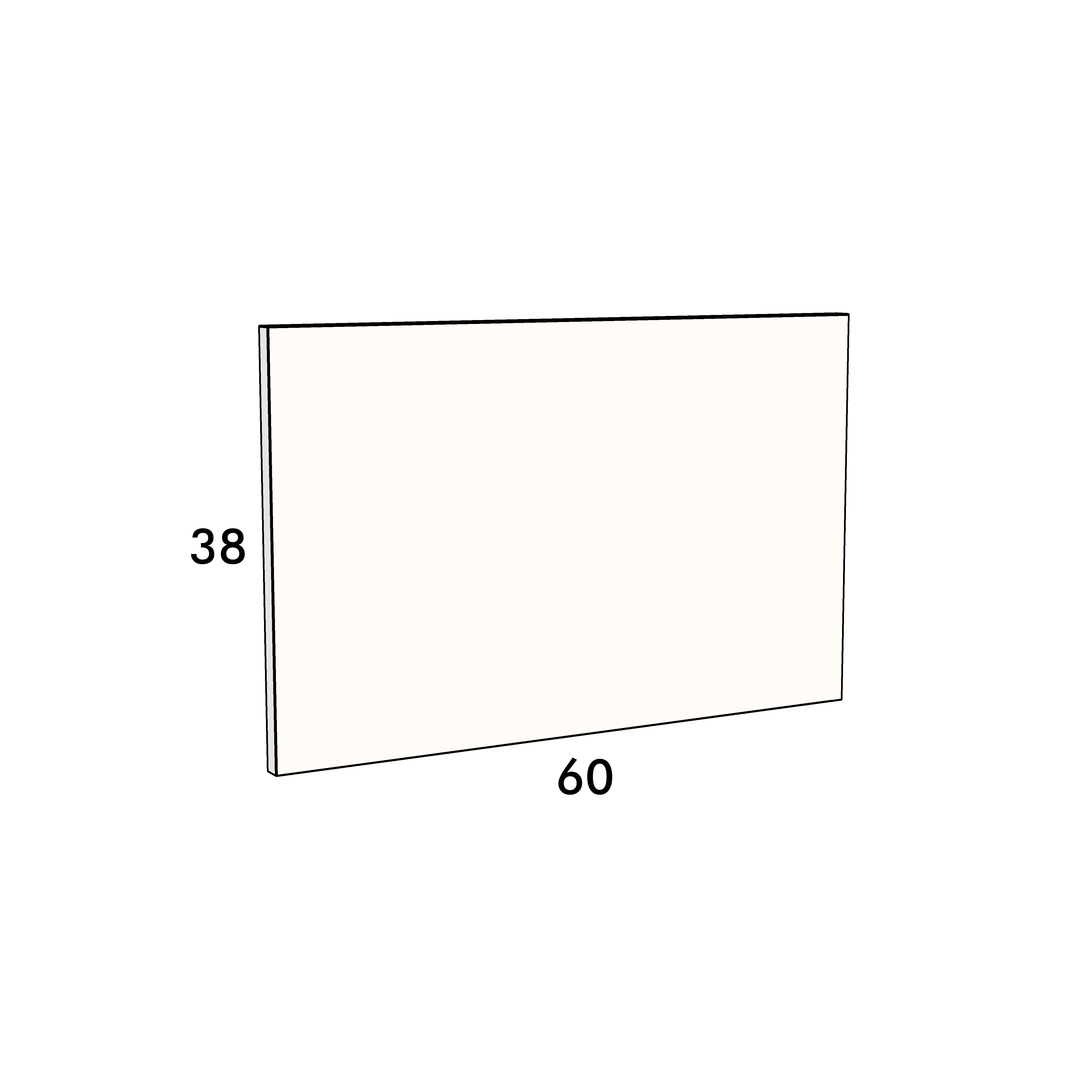 60cm wide, 38cm high drawer front to fit an IKEA Besta cabinet