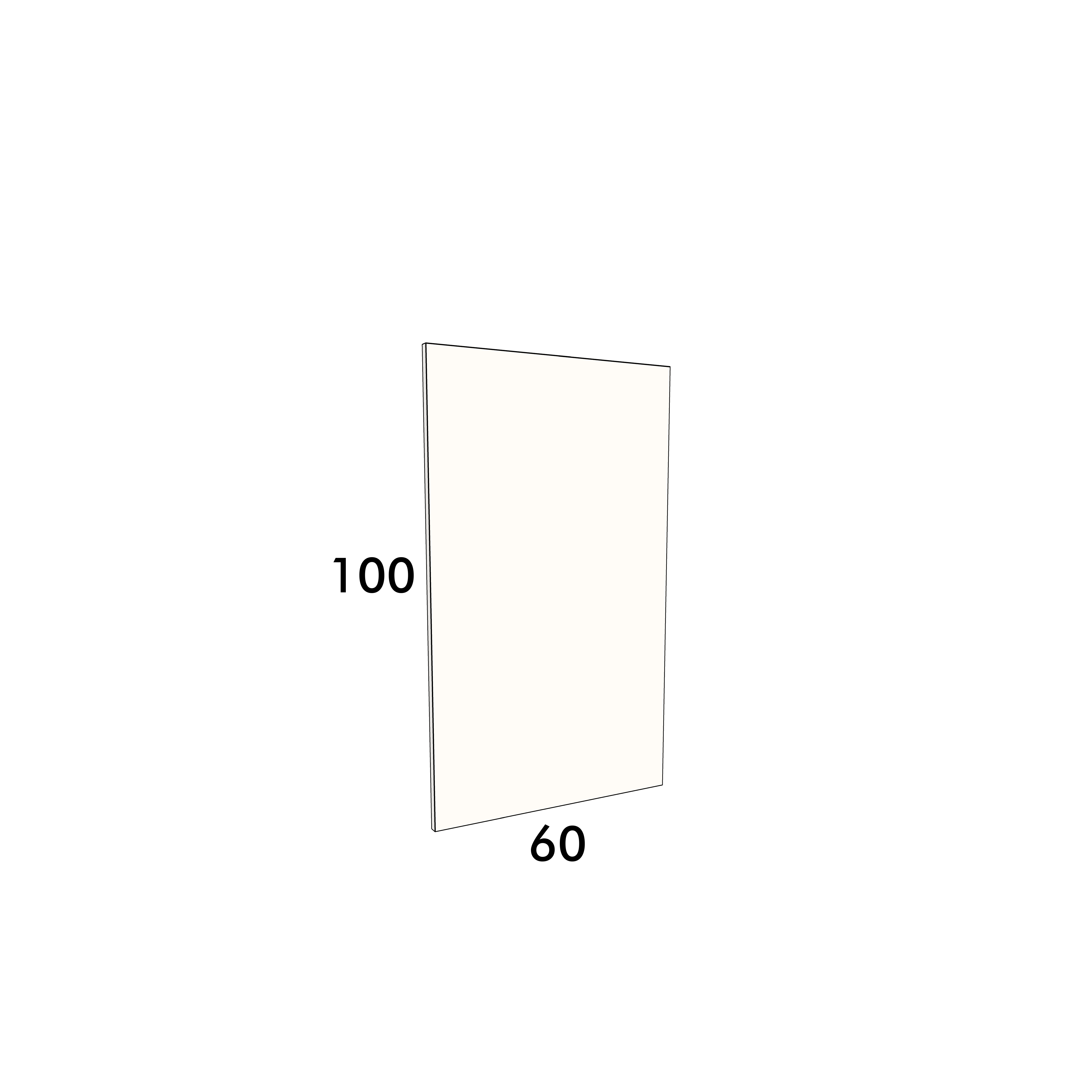 60cm wide, 100cm high cupboard door to fit an IKEA Metod kitchen cabinet