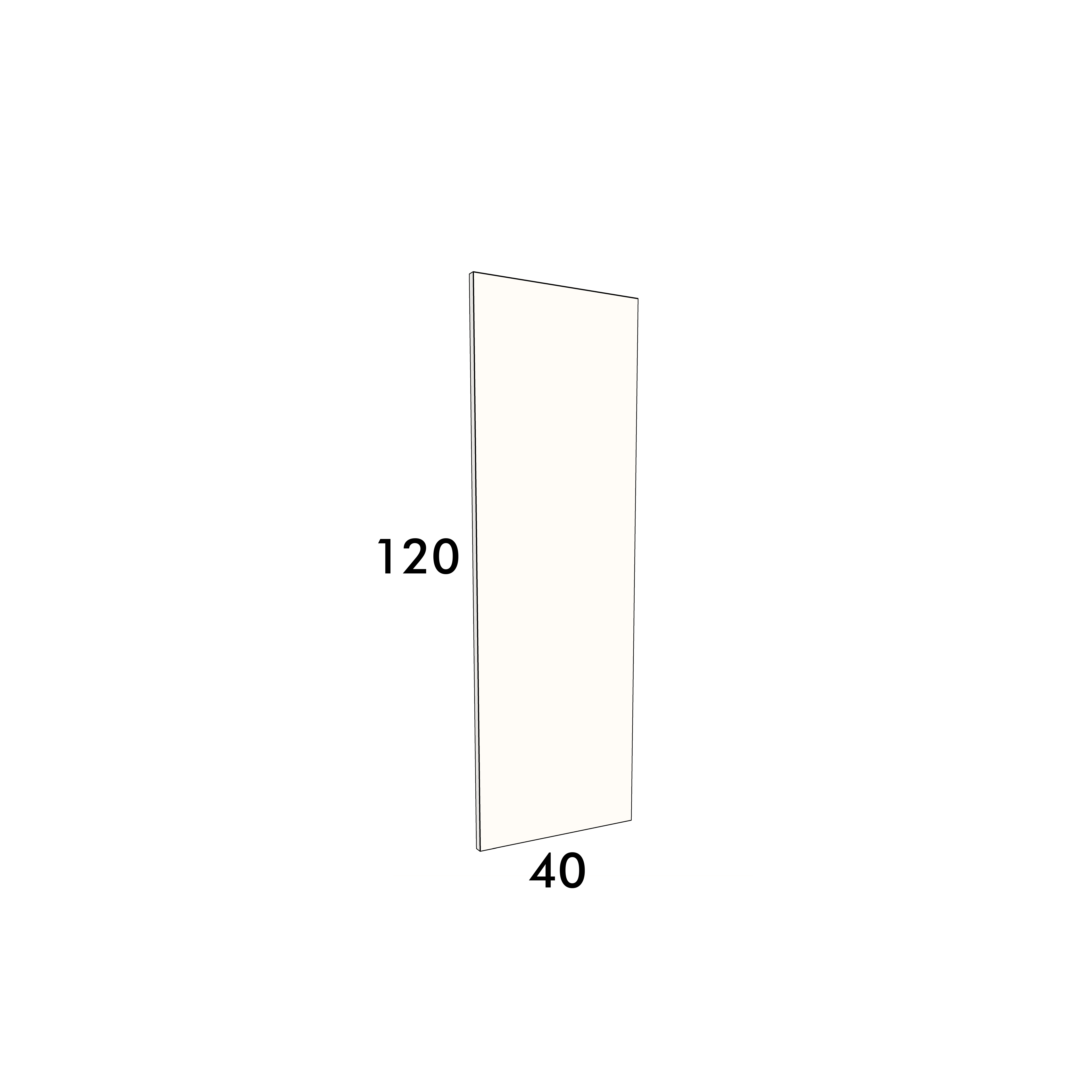 40cm wide, 120cm high cupboard door to fit an IKEA Metod kitchen cabinet