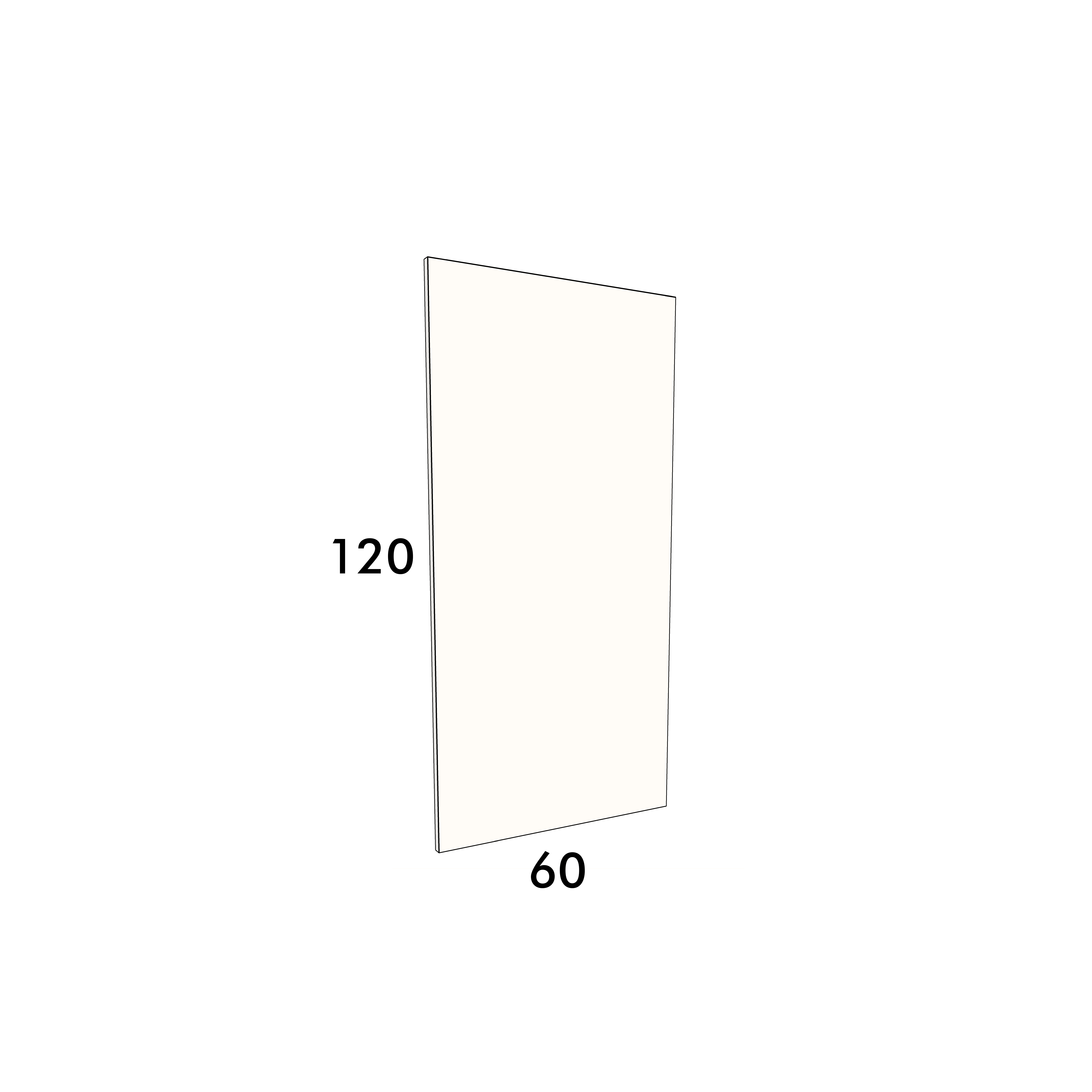 60cm wide, 120cm high cupboard door to fit an IKEA Metod kitchen cabinet