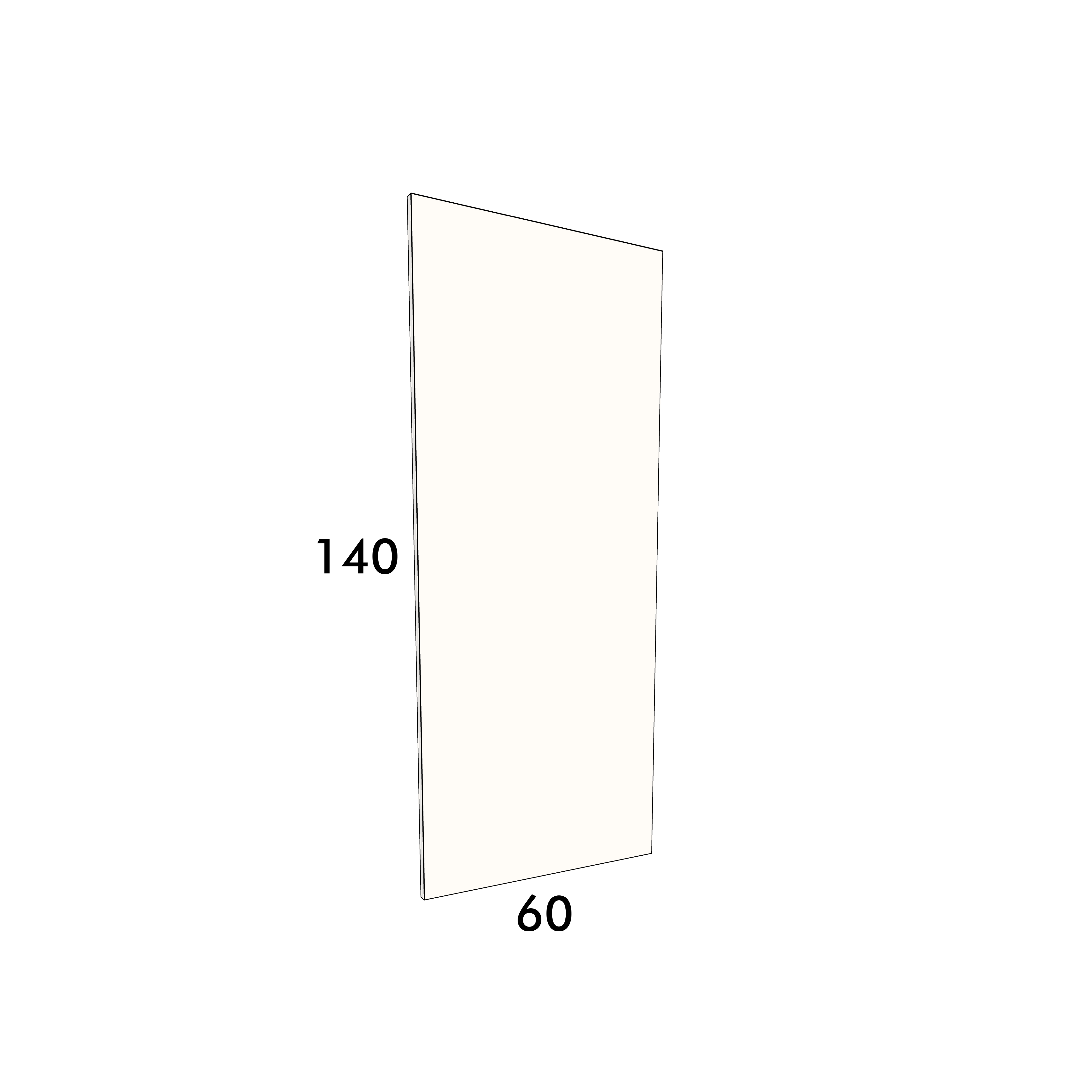 60cm wide, 140cm high cupboard door to fit an IKEA Metod kitchen cabinet