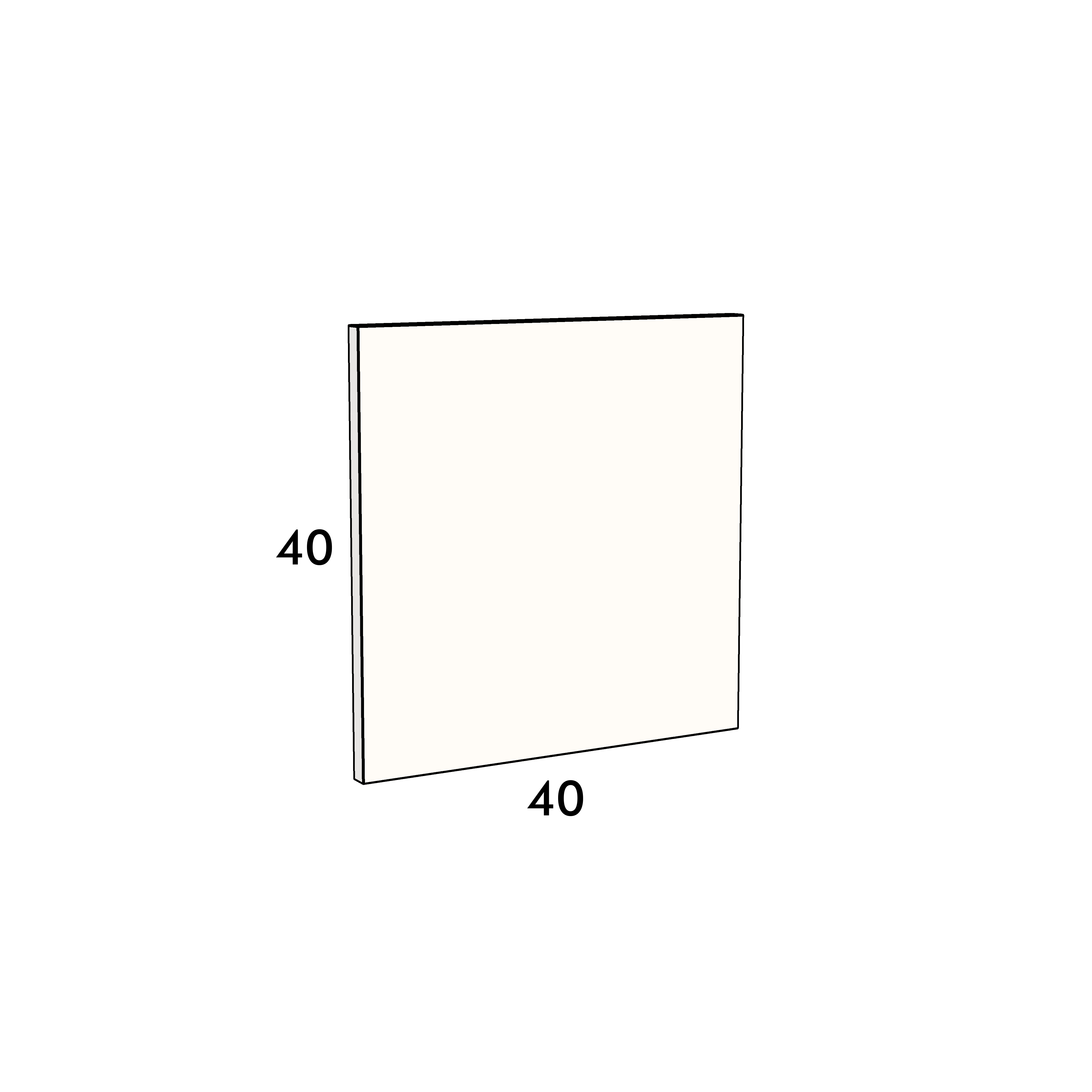40cm wide, 40cm high drawer front to fit an IKEA Metod kitchen cabinet