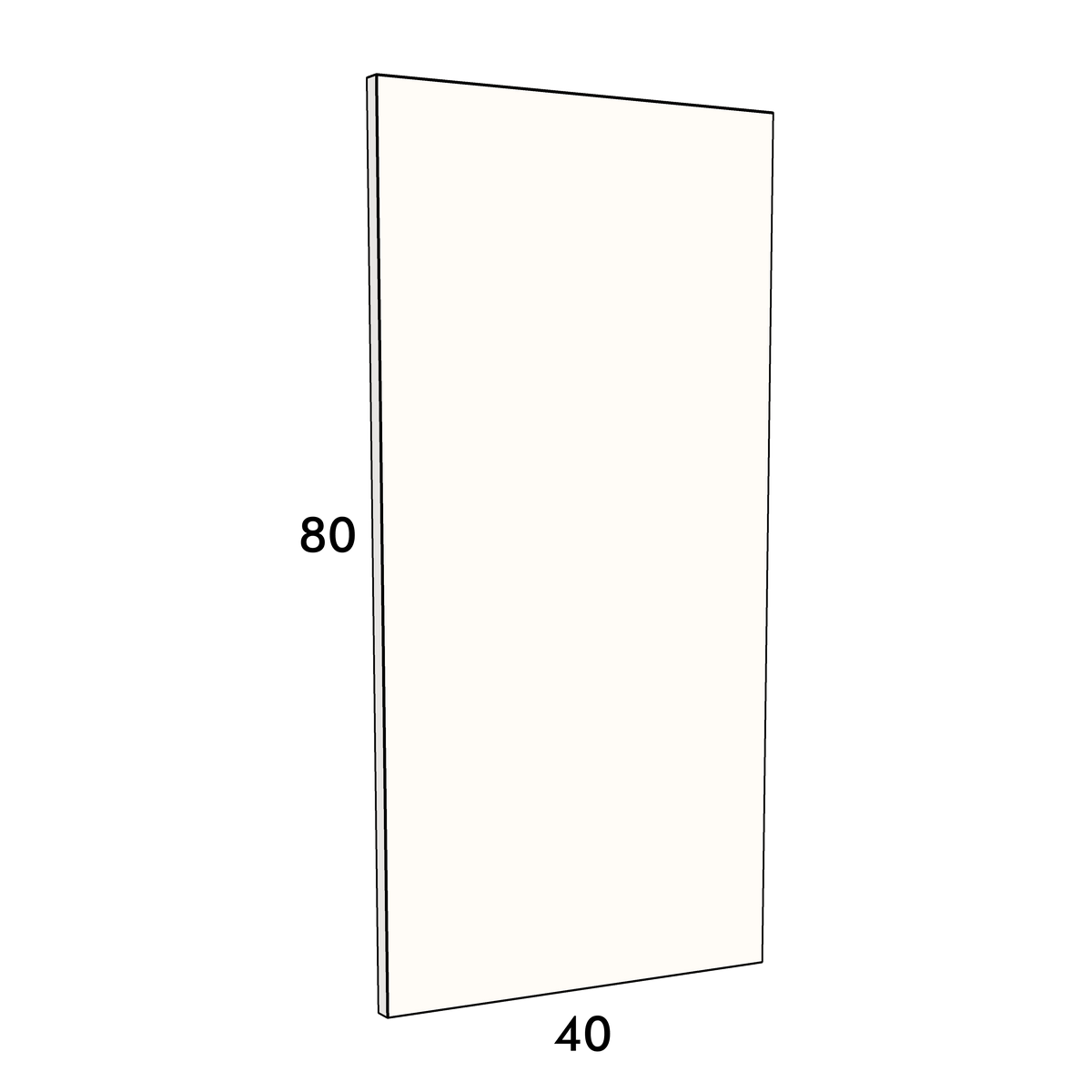 40cm wide, 80cm high cover panel to fit an IKEA Metod kitchen cabinet
