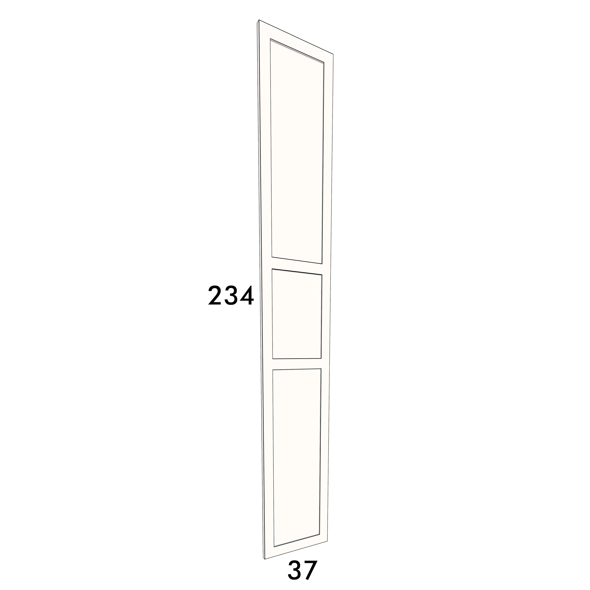 37cm wide, 234cm high cupboard door to fit an IKEA Metod kitchen cabinet