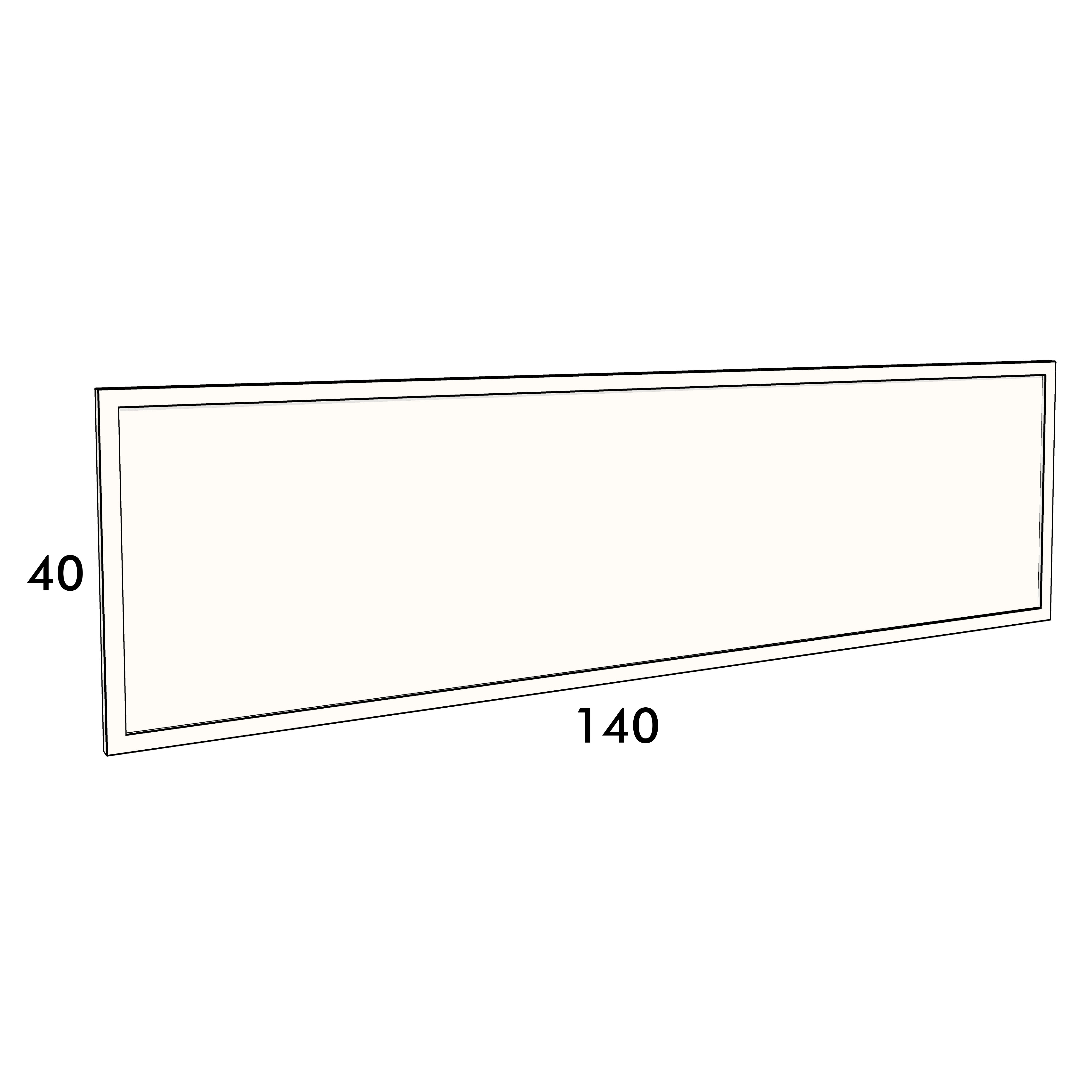 140cm wide, 40cm high cupboard door to fit an IKEA Metod kitchen cabinet