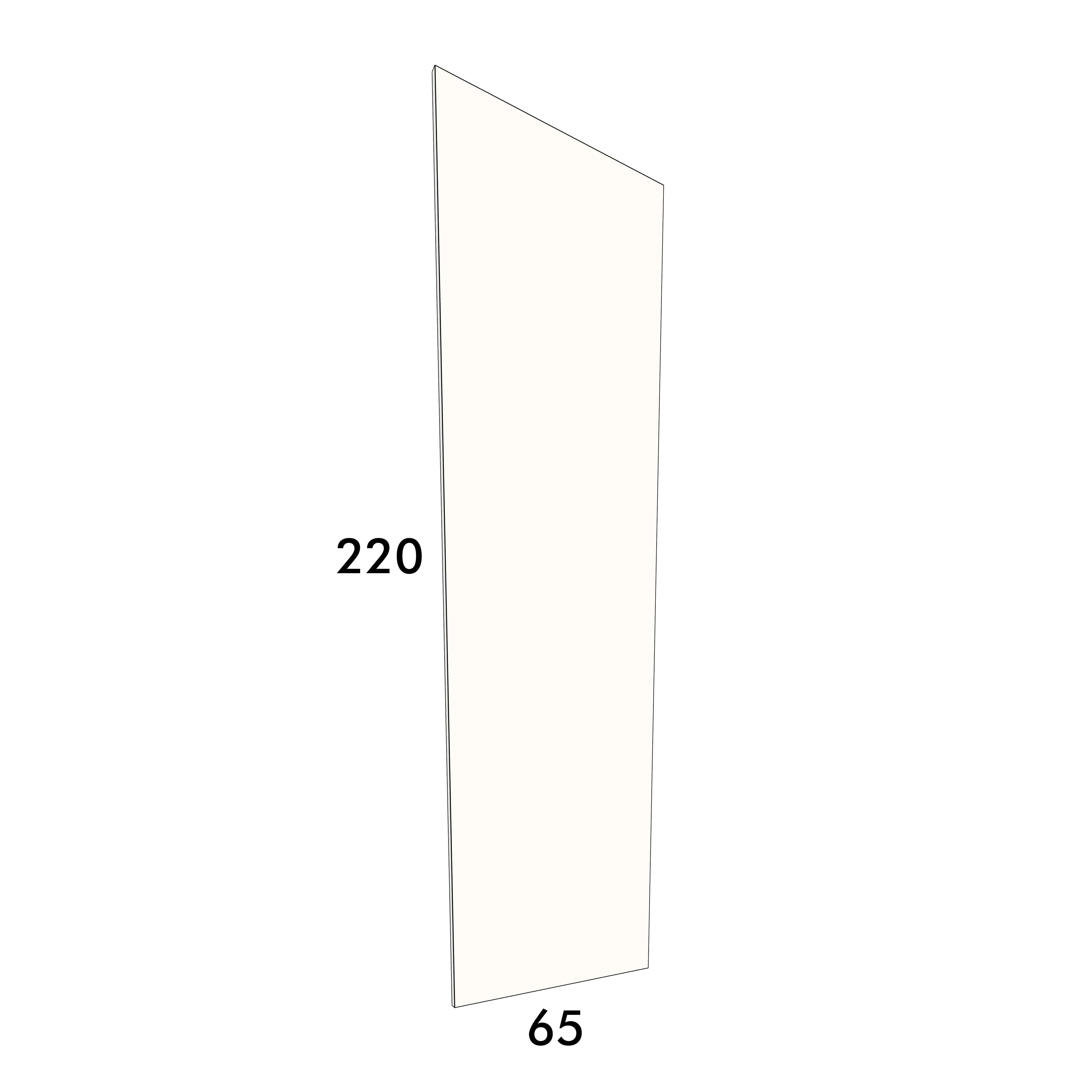 65cm wide, 220cm high cover panel to fit an IKEA Metod kitchen cabinet