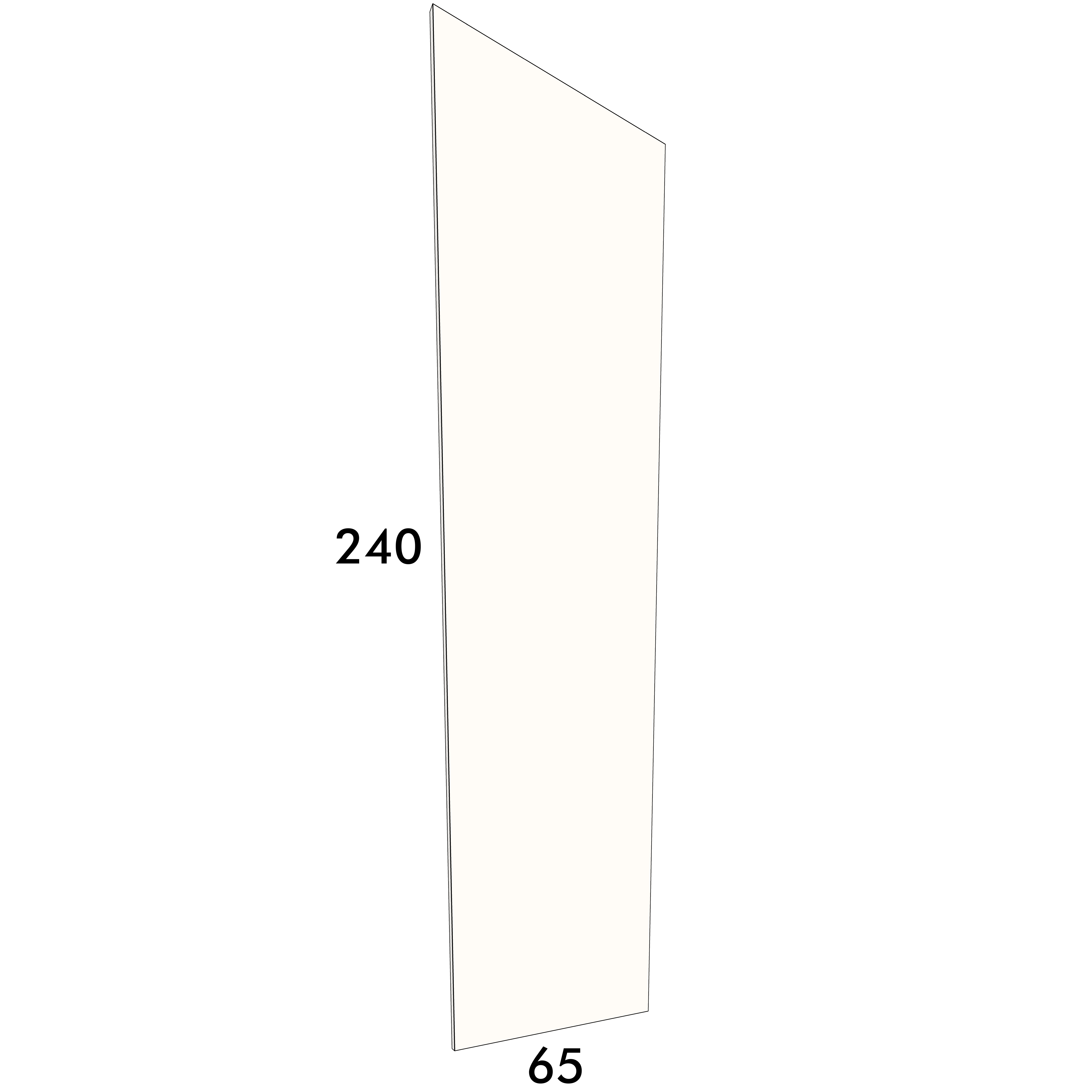 65cm wide, 240cm high cover panel to fit an IKEA Metod kitchen cabinet