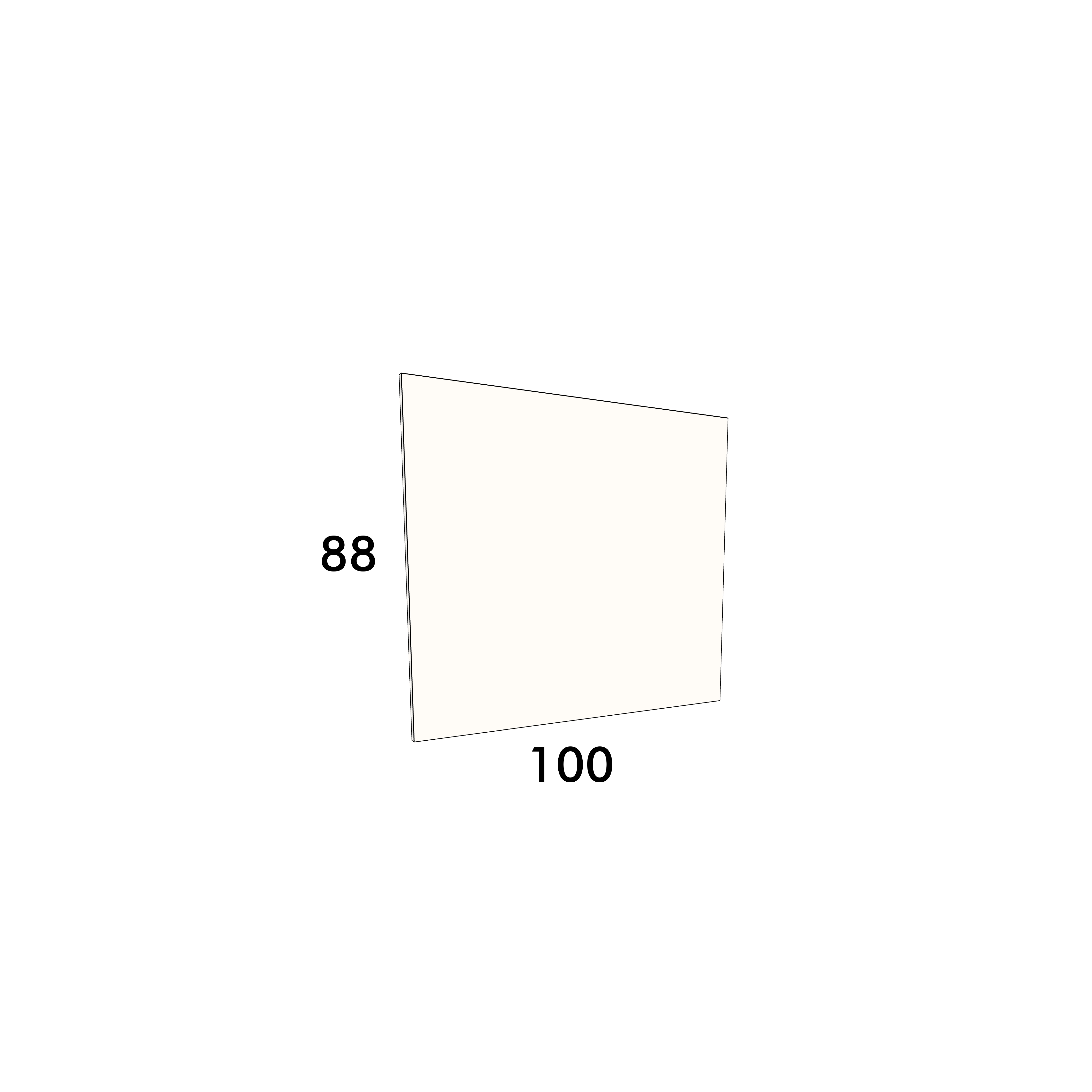 100cm wide, 88cm high cover panel to fit an IKEA Metod kitchen cabinet