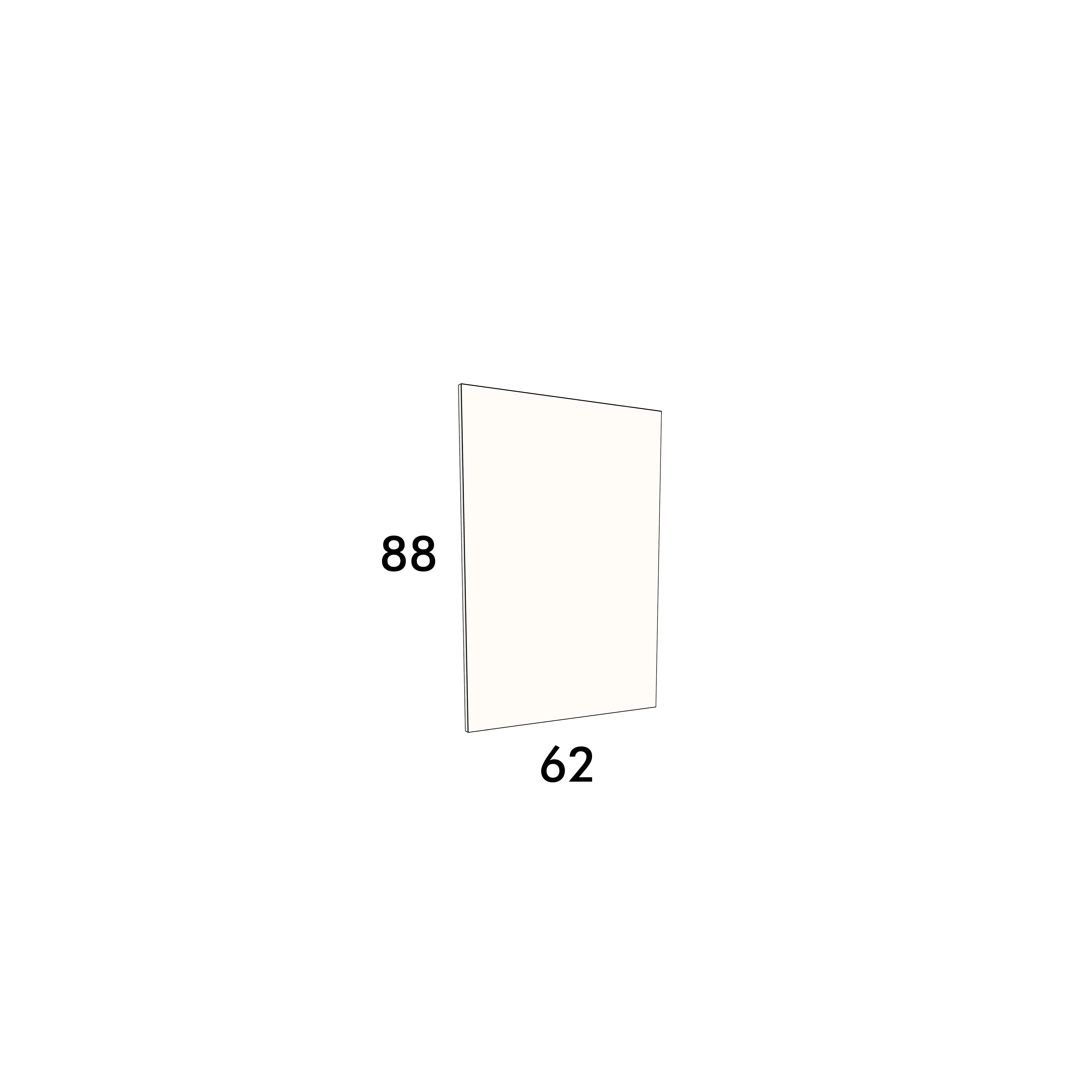 62cm wide, 88cm high cover panel to fit an IKEA Metod kitchen cabinet