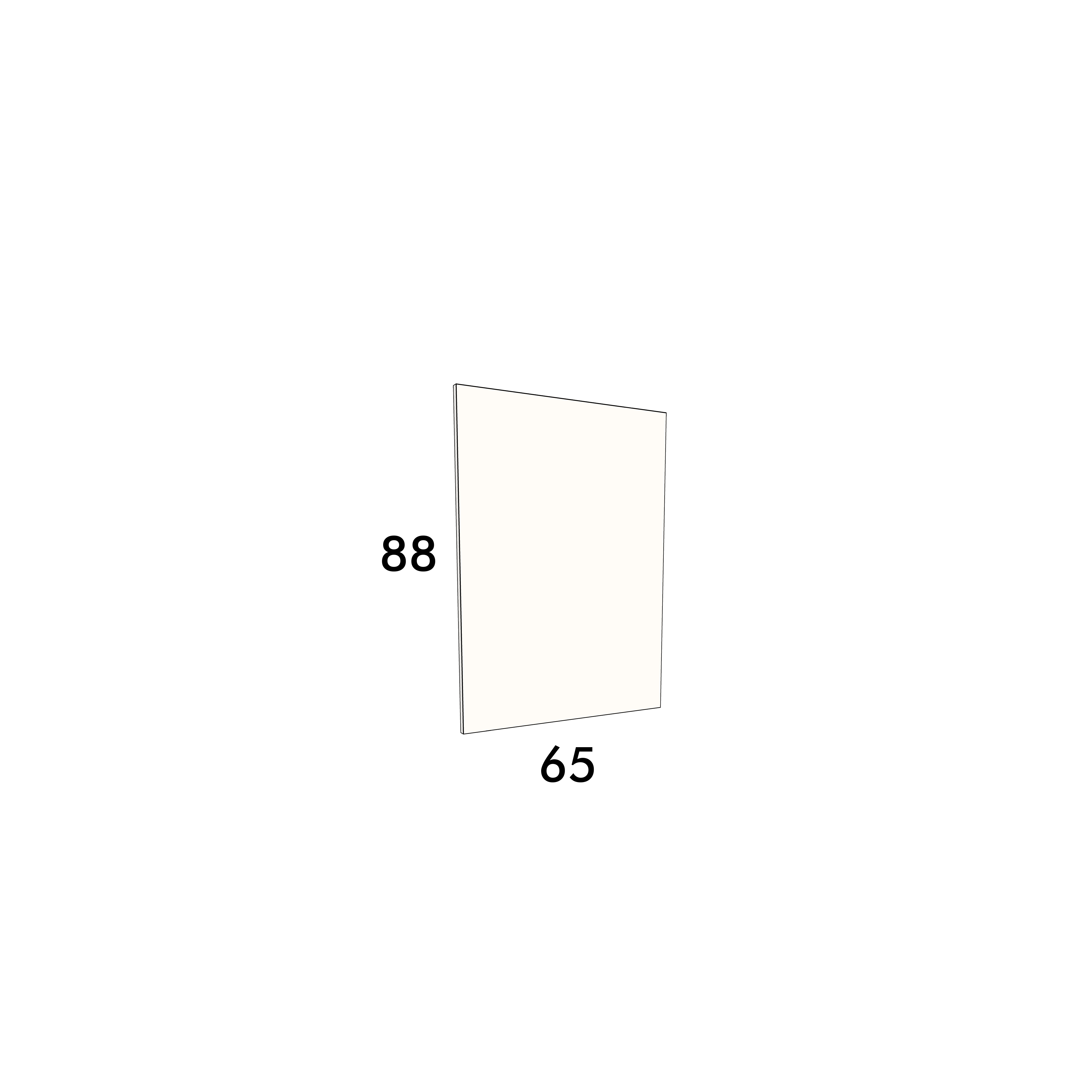 65cm wide, 88cm high cover panel to fit an IKEA Metod kitchen cabinet