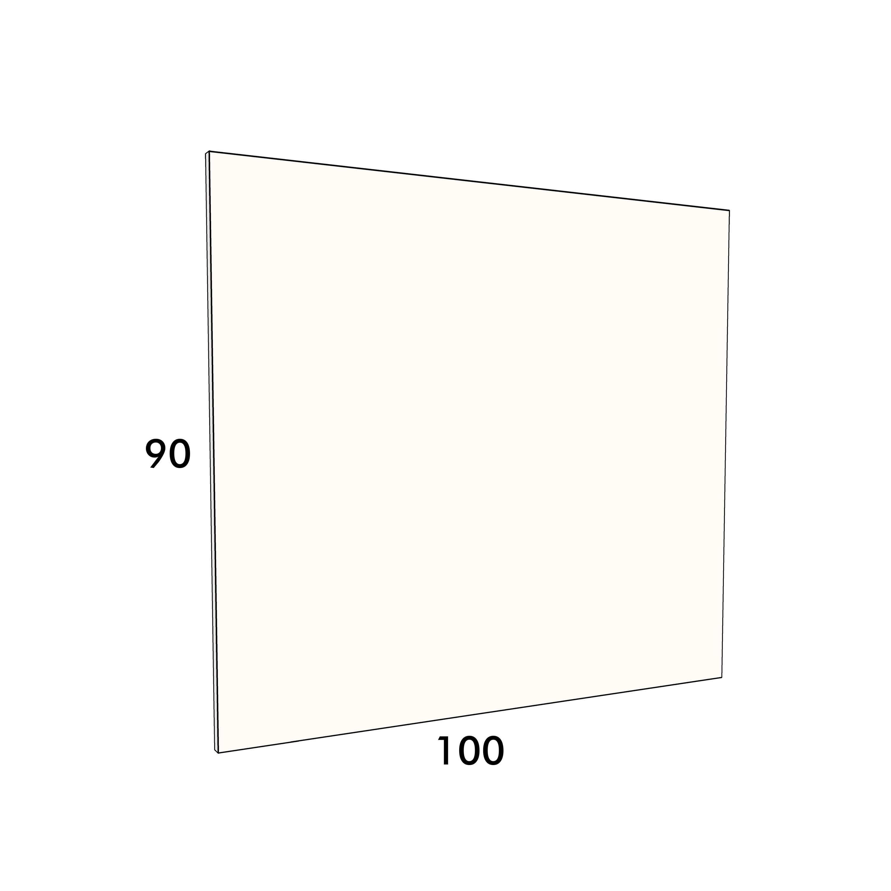 100cm wide, 90cm high cover panel to fit an IKEA Metod kitchen cabinet