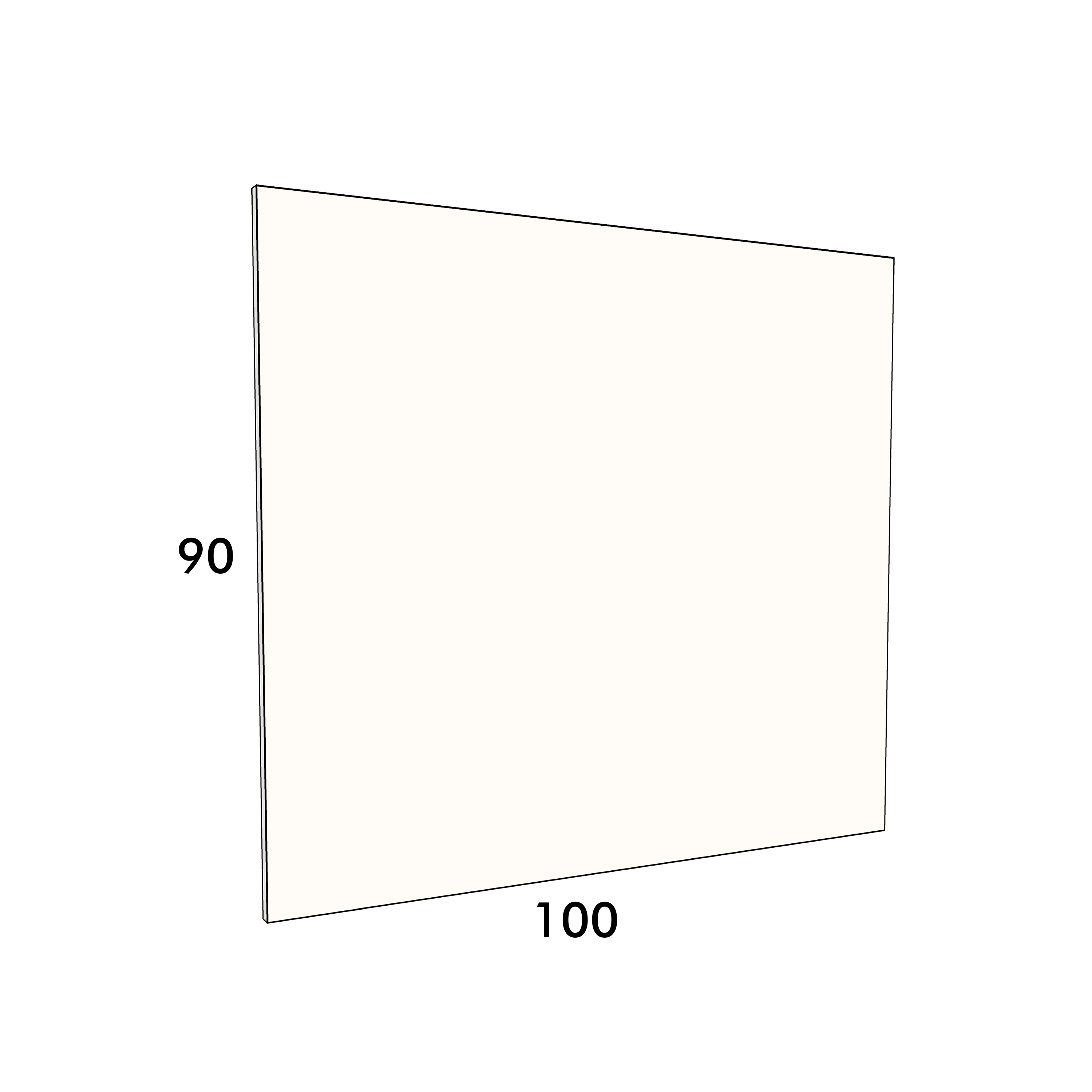 100cm wide, 90cm high cover panel to fit an IKEA Metod kitchen cabinet