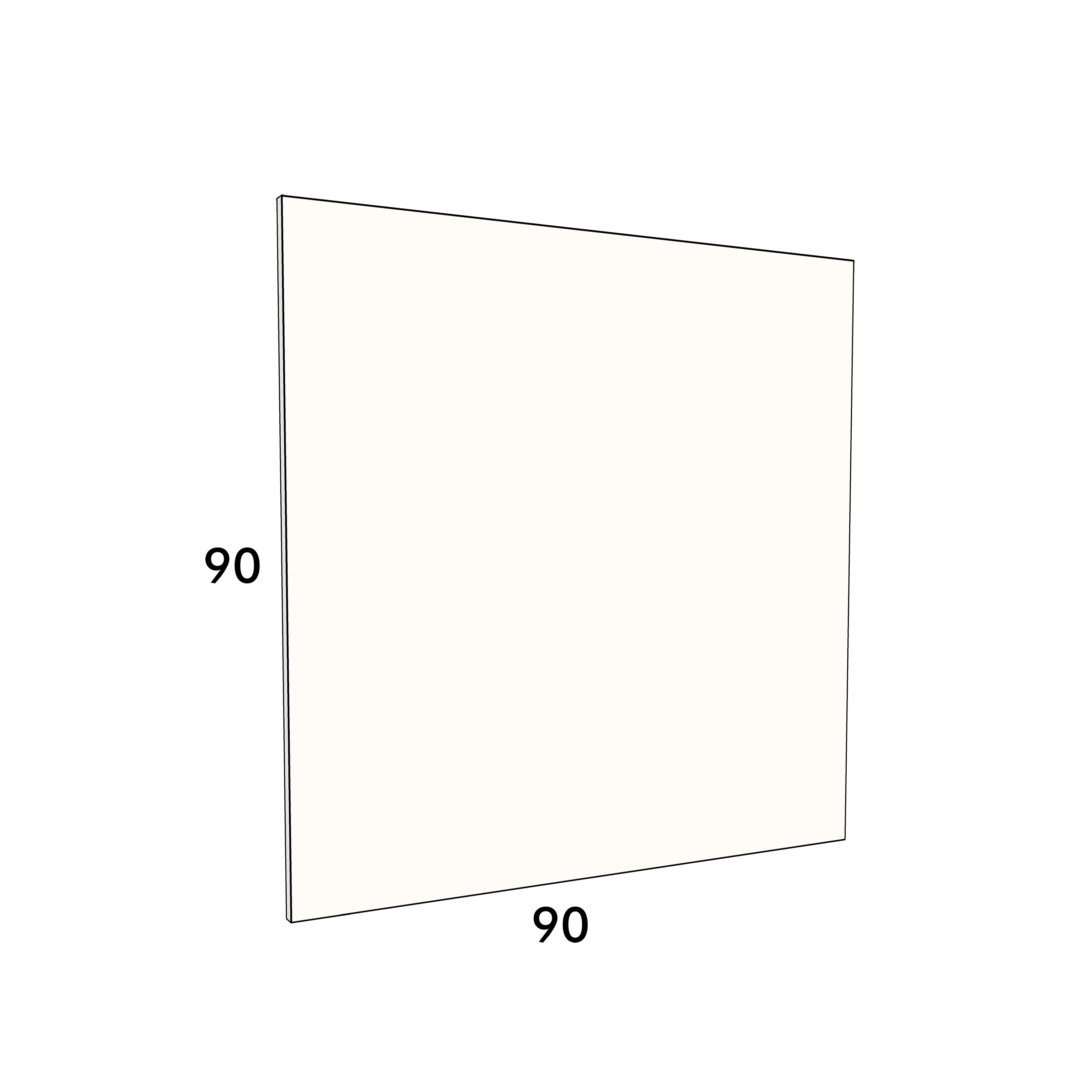 90cm wide, 90cm high cover panel to fit an IKEA Metod kitchen cabinet