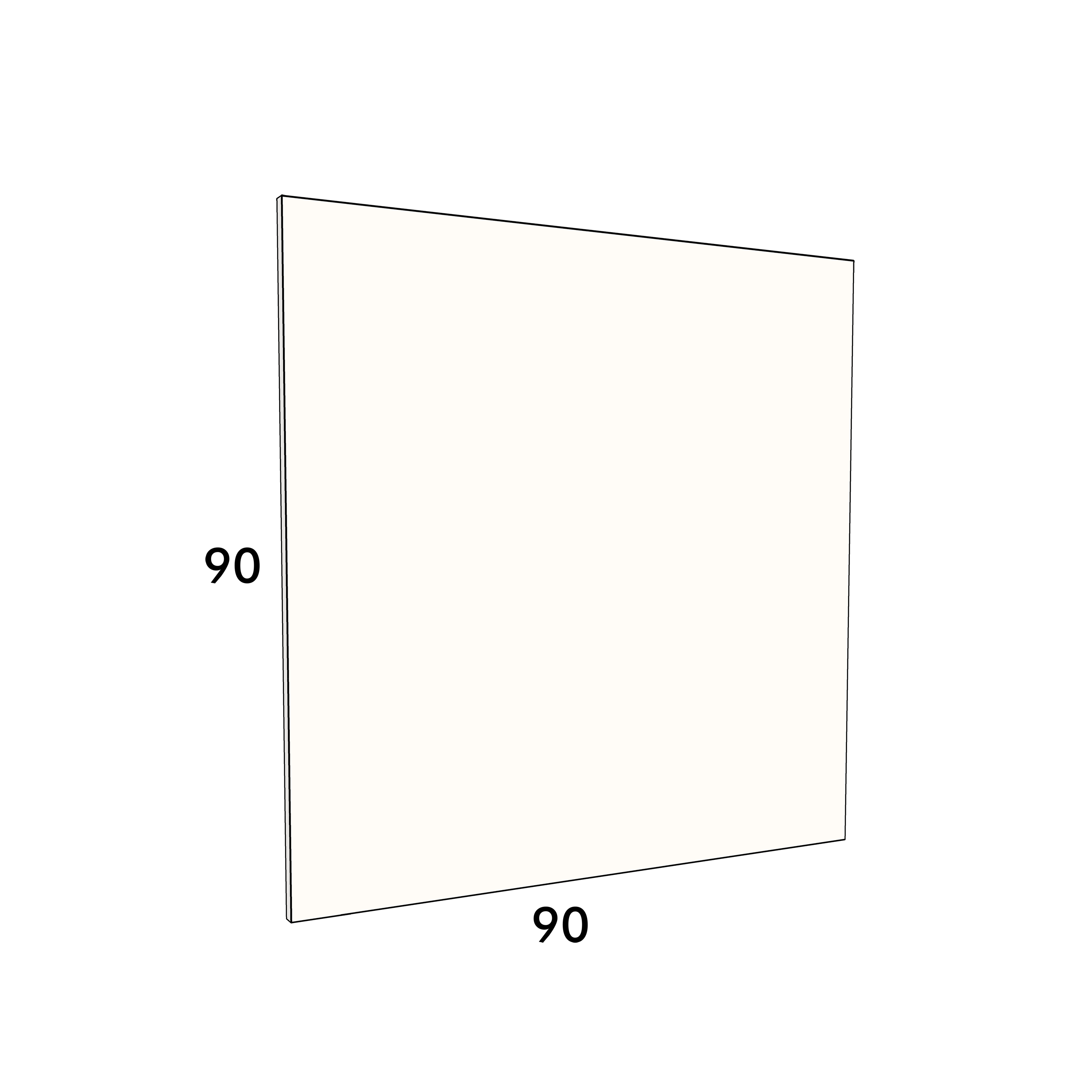 90cm wide, 90cm high cover panel to fit an IKEA Metod kitchen cabinet