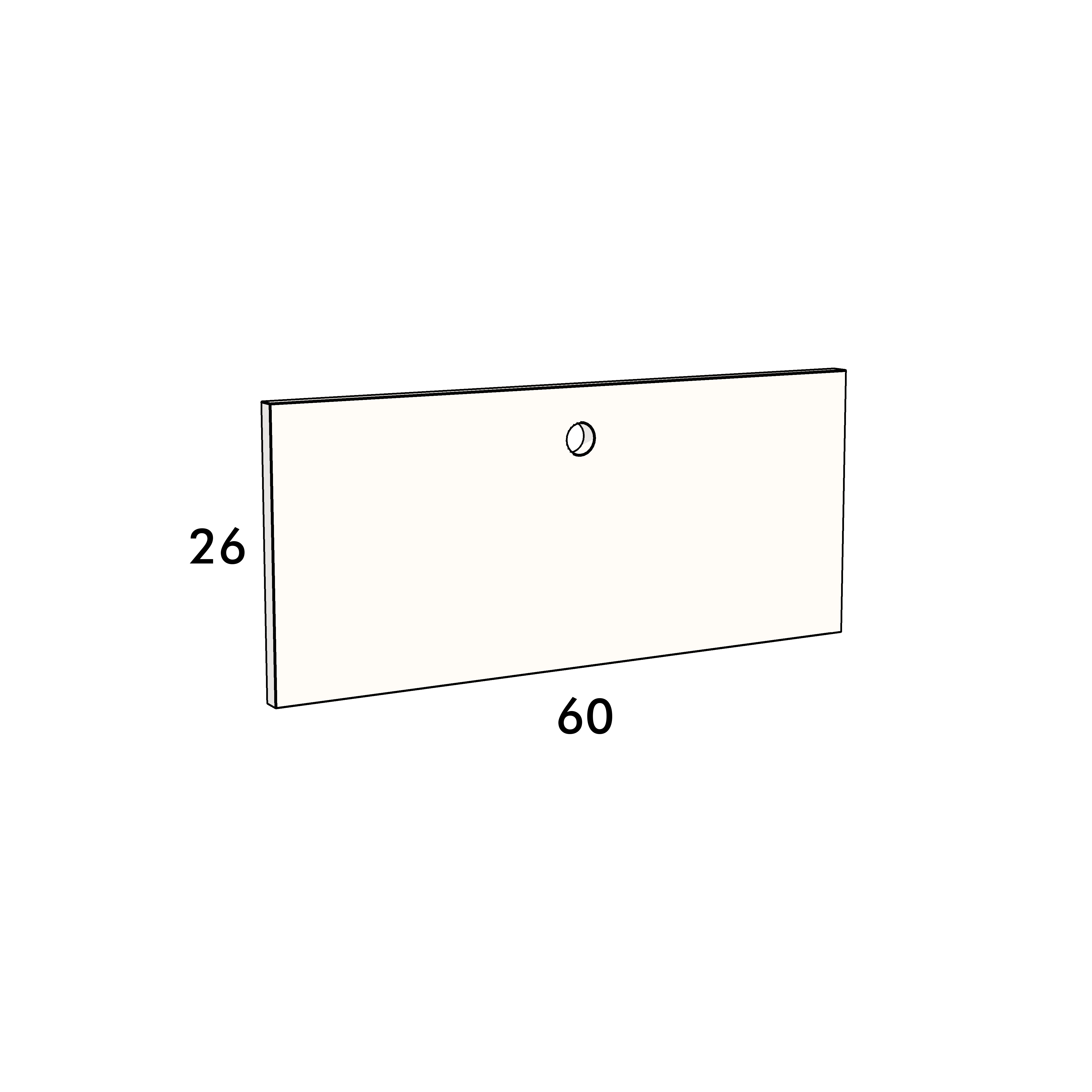 60cm wide, 26cm high drawer front to fit an IKEA Besta cabinet