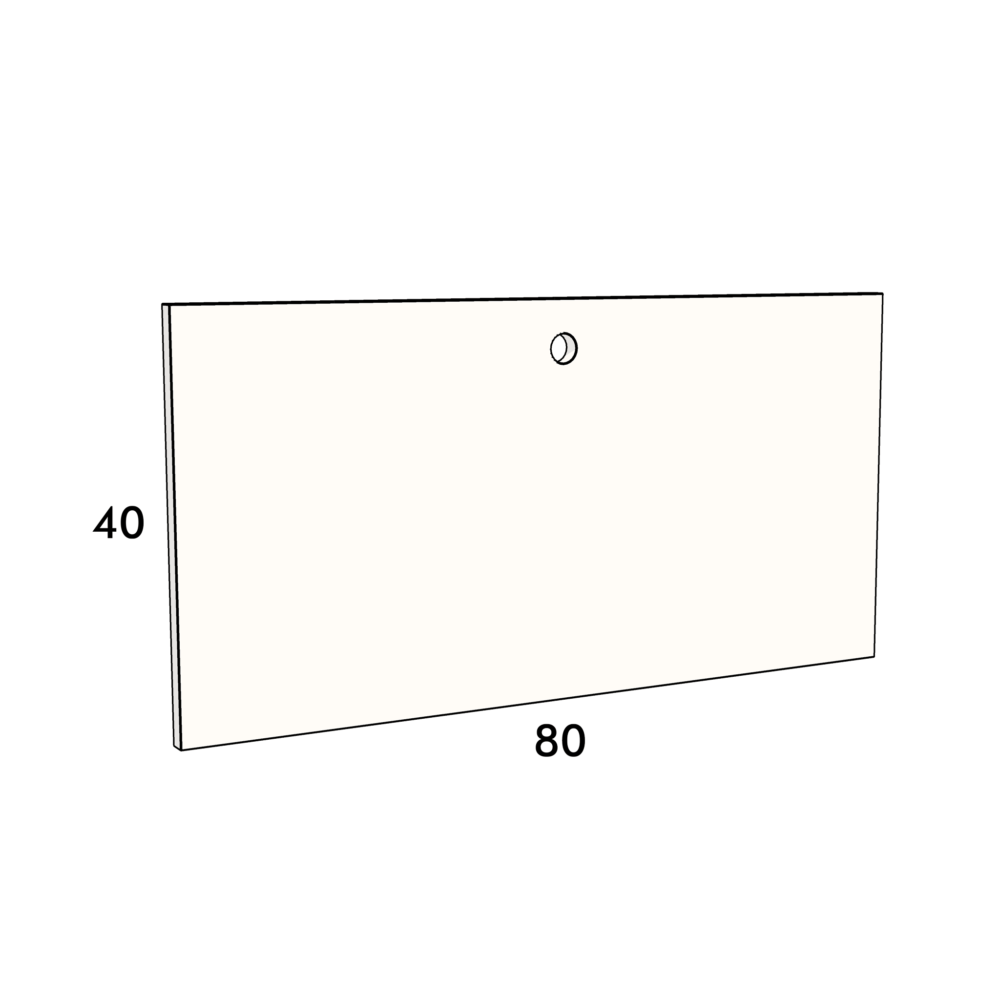 80cm wide, 40cm high drawer front to fit an IKEA Metod kitchen cabinet